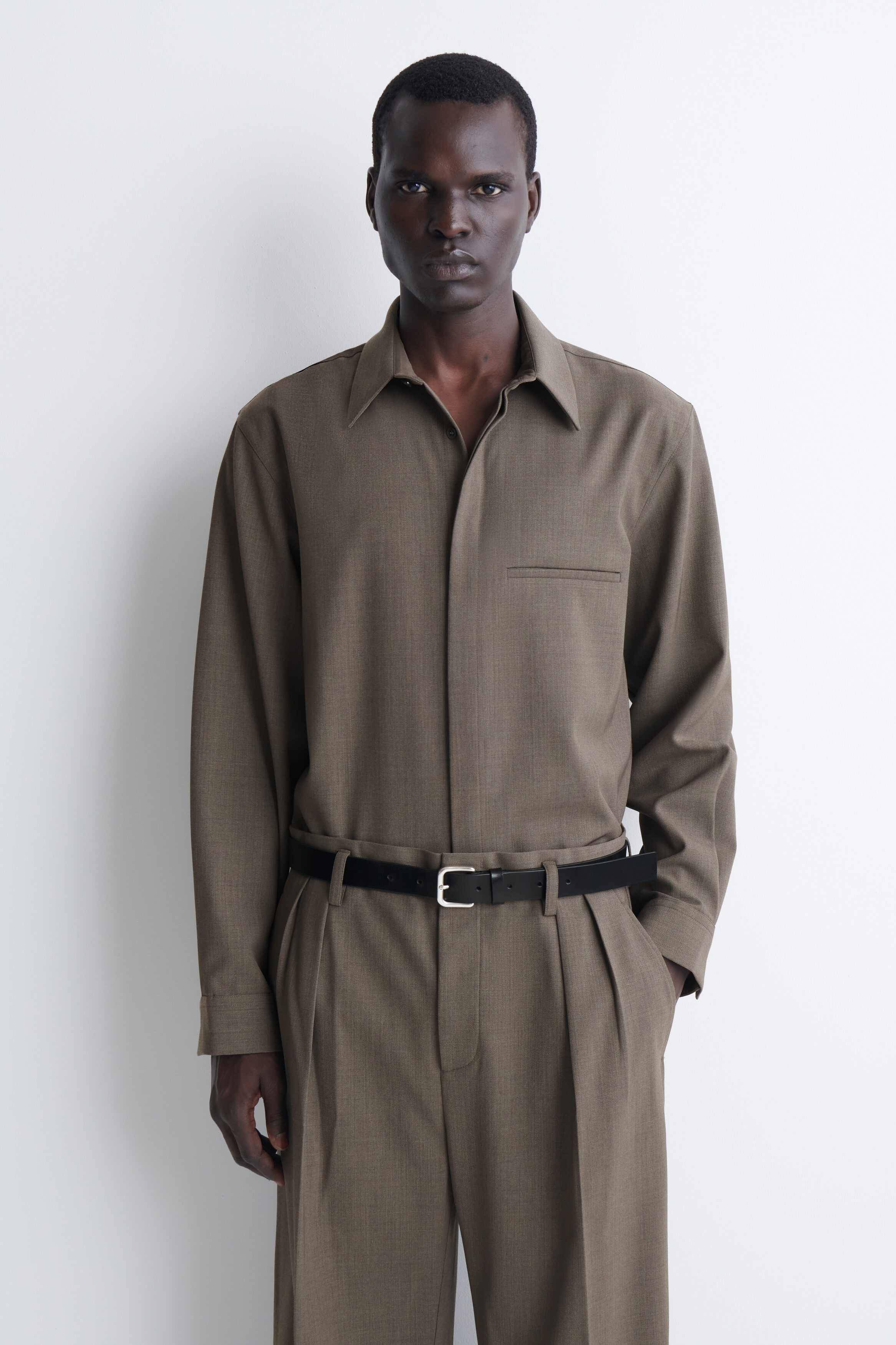 RELAXED WOOL-BLEND SHIRT