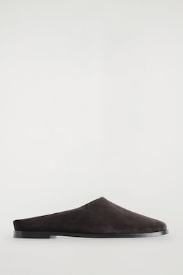 CLASSIC SUEDE MULES — DARK BROWN 3