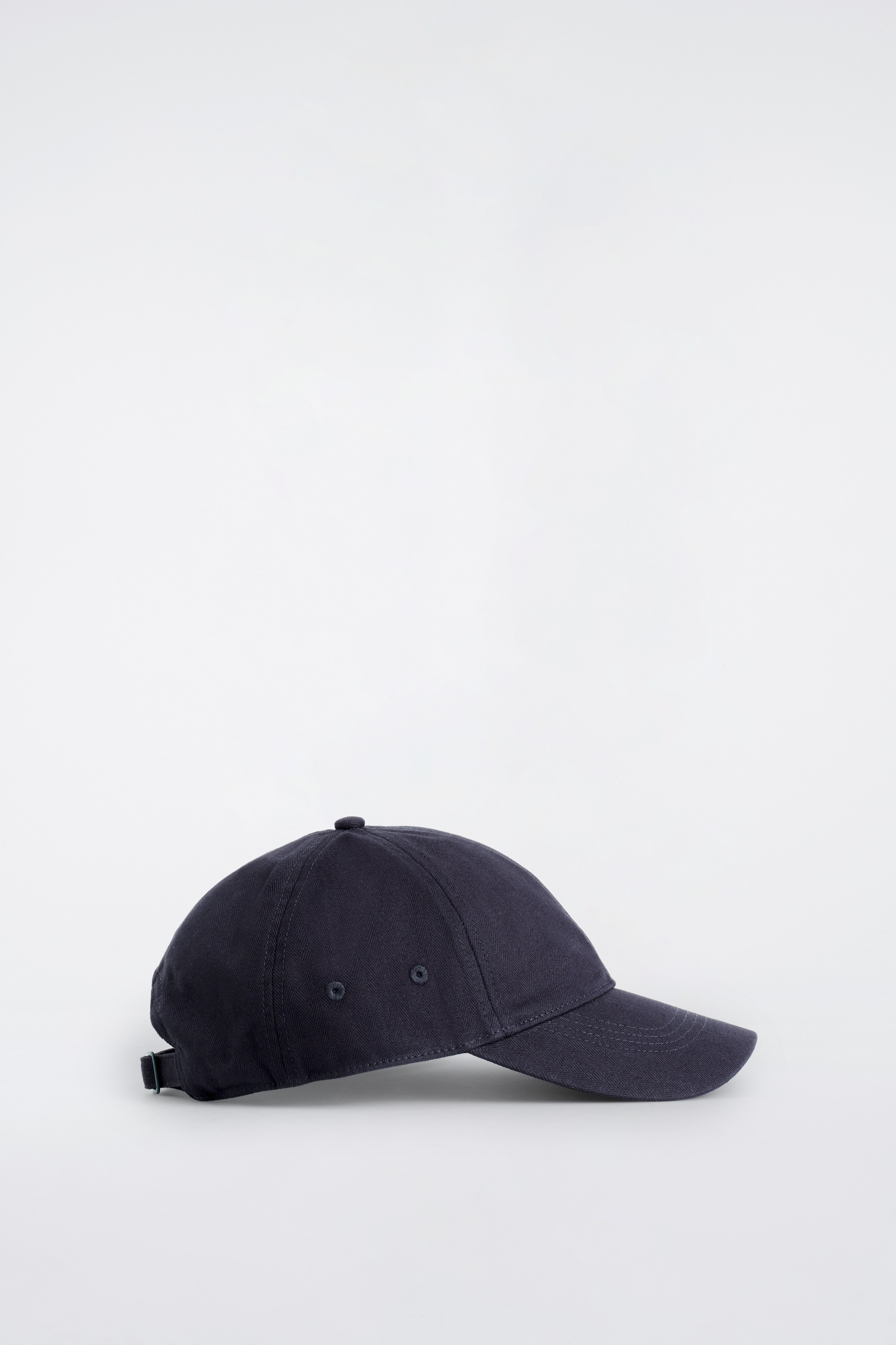 COTTON BASEBALL CAP - כחול כהה/חום