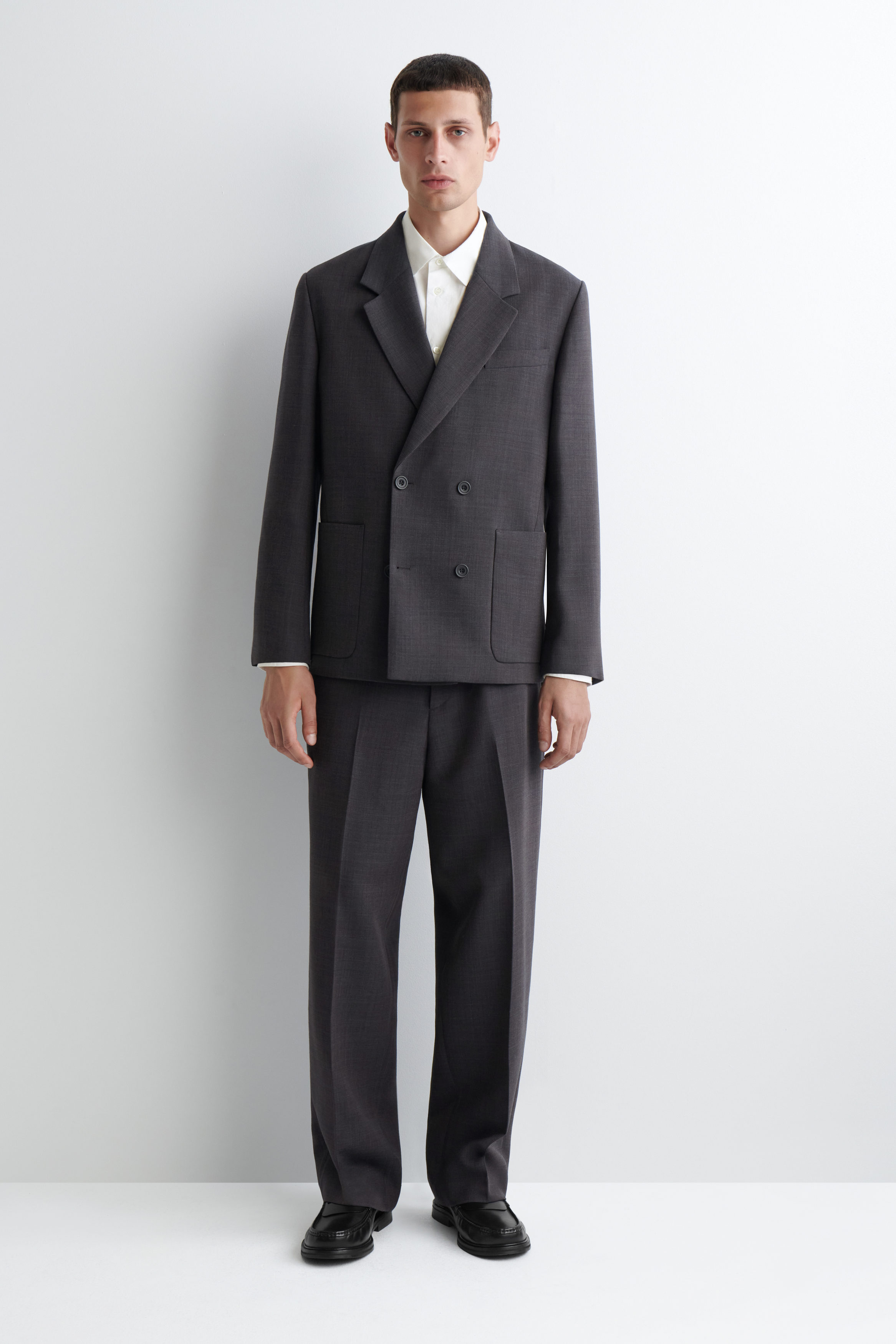 【極美品】【COS】UNSTRUCTURED WOOL-BLEND BLAZER UNSTRUCTURED WOOL-BLEND BLAZER - DARK BROWN | COS