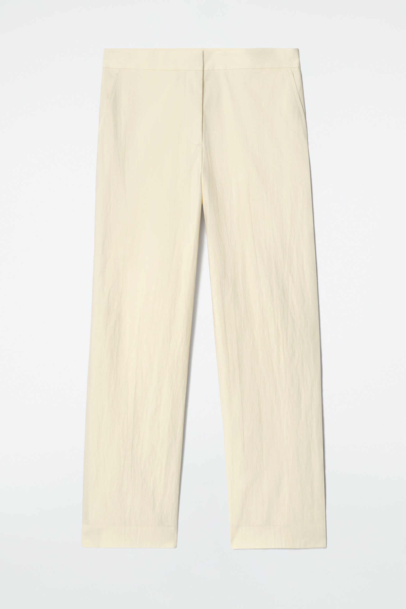 PANTALONES DE TRAJE RECTOS DE ALGODÓN - AMARILLO MANTEQUILLA - 2