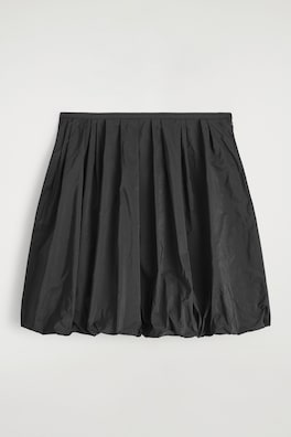 BUBBLE-HEM MINI SKIRT — BLACK 6