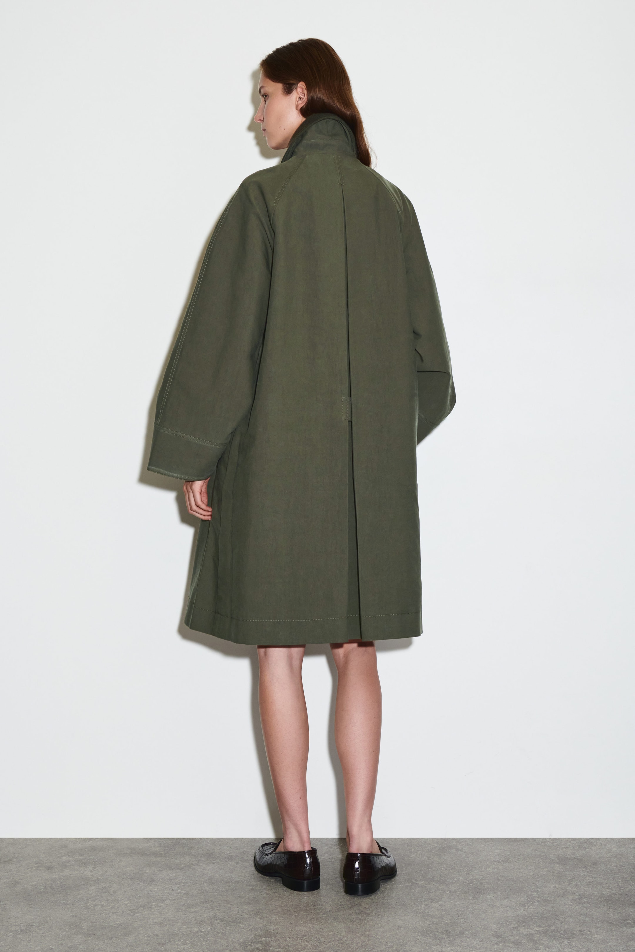 WOOL-TRIMMED CAR COAT