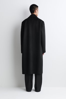 TAILORED DOUBLE-FACED CASHMERE COAT — CARBON 3