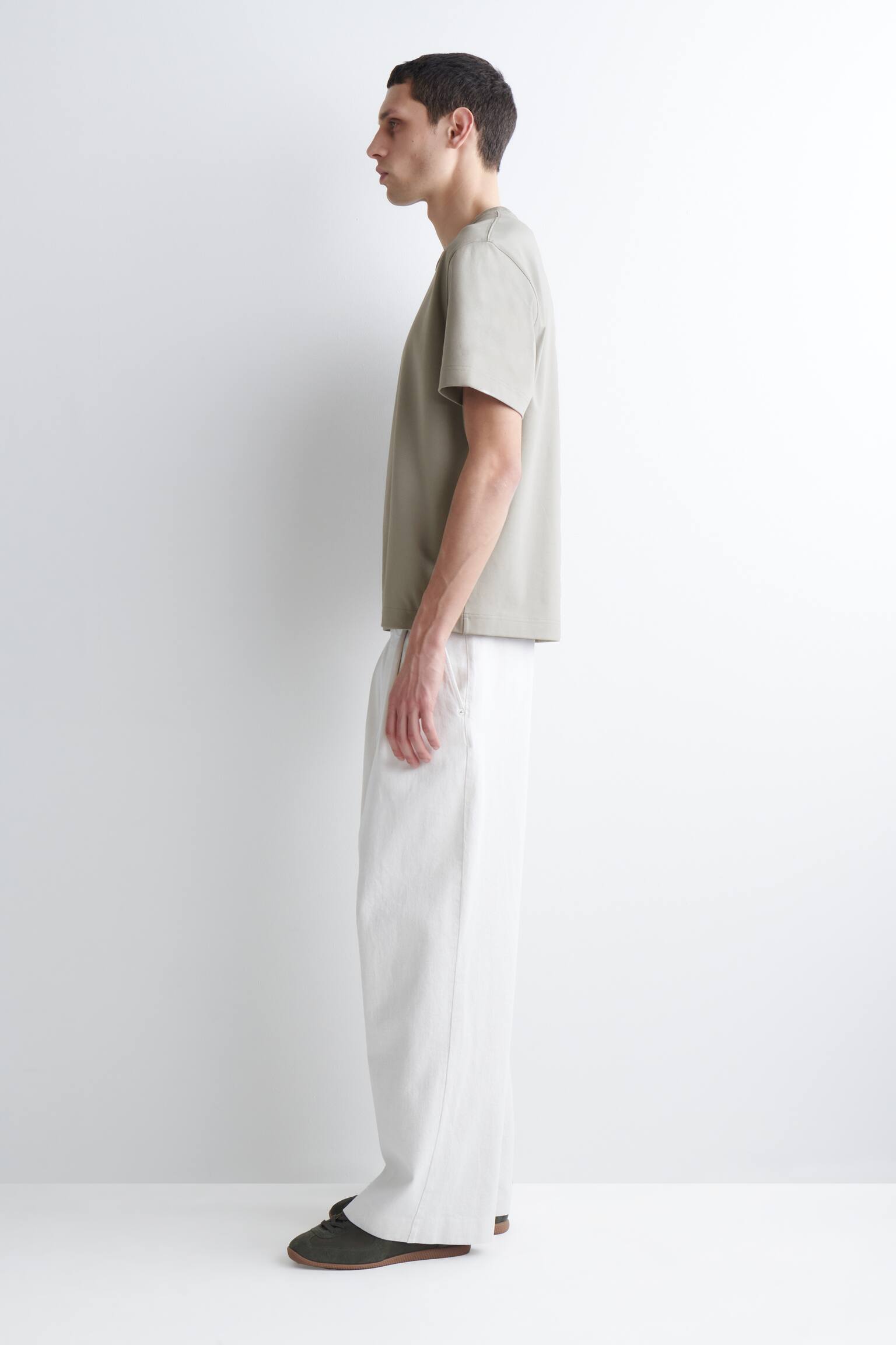 ТЕНИСКА ОТ ИНТЕРЛОК ПАМУК - СВЕТЛО СИВО/ТЪМНОСИН/БЯЛО/ЧЕРНО/ТЪМНОСИН / БЯЛО / НА РАЙЕ - 4