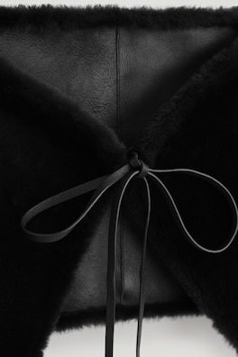 SHEARLING SNOOD — MAHOGANY 3