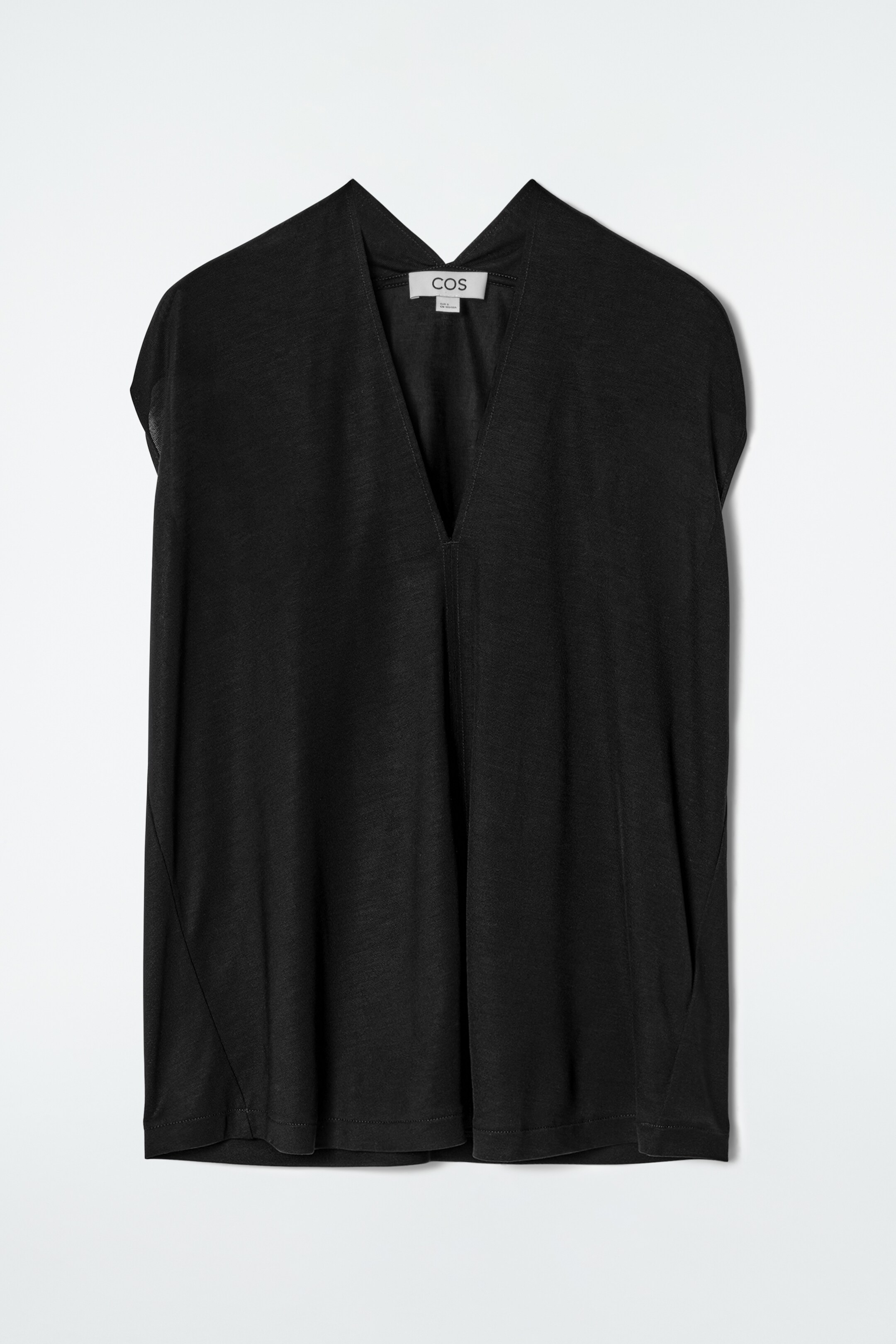 Grösseres Bild ansehen: DRAPIERTES OBERTEIL MIT V-AUSSCHNITT - SCHWARZ - DAMEN | H&M CH 7