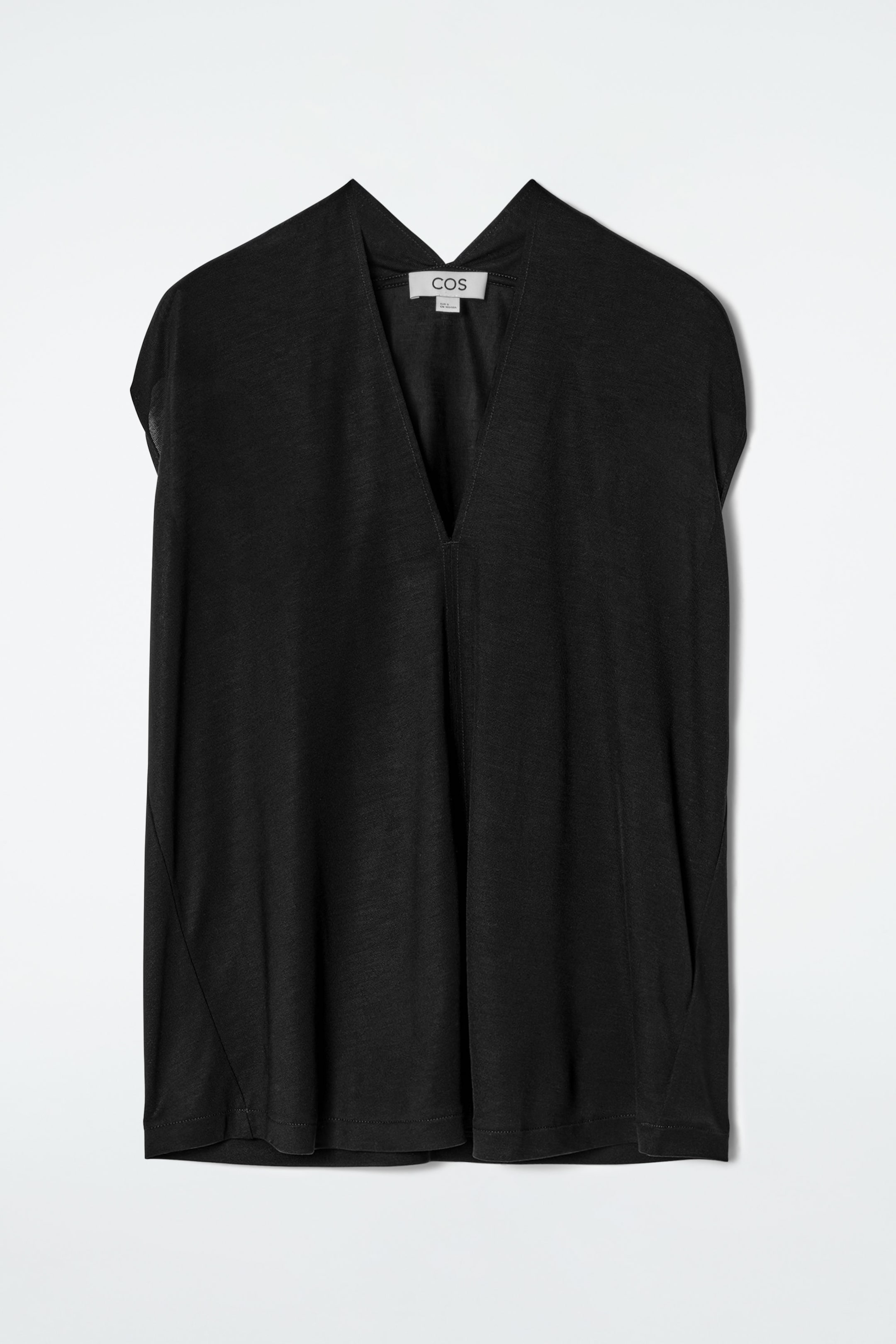 DRAPED V-NECK TOP