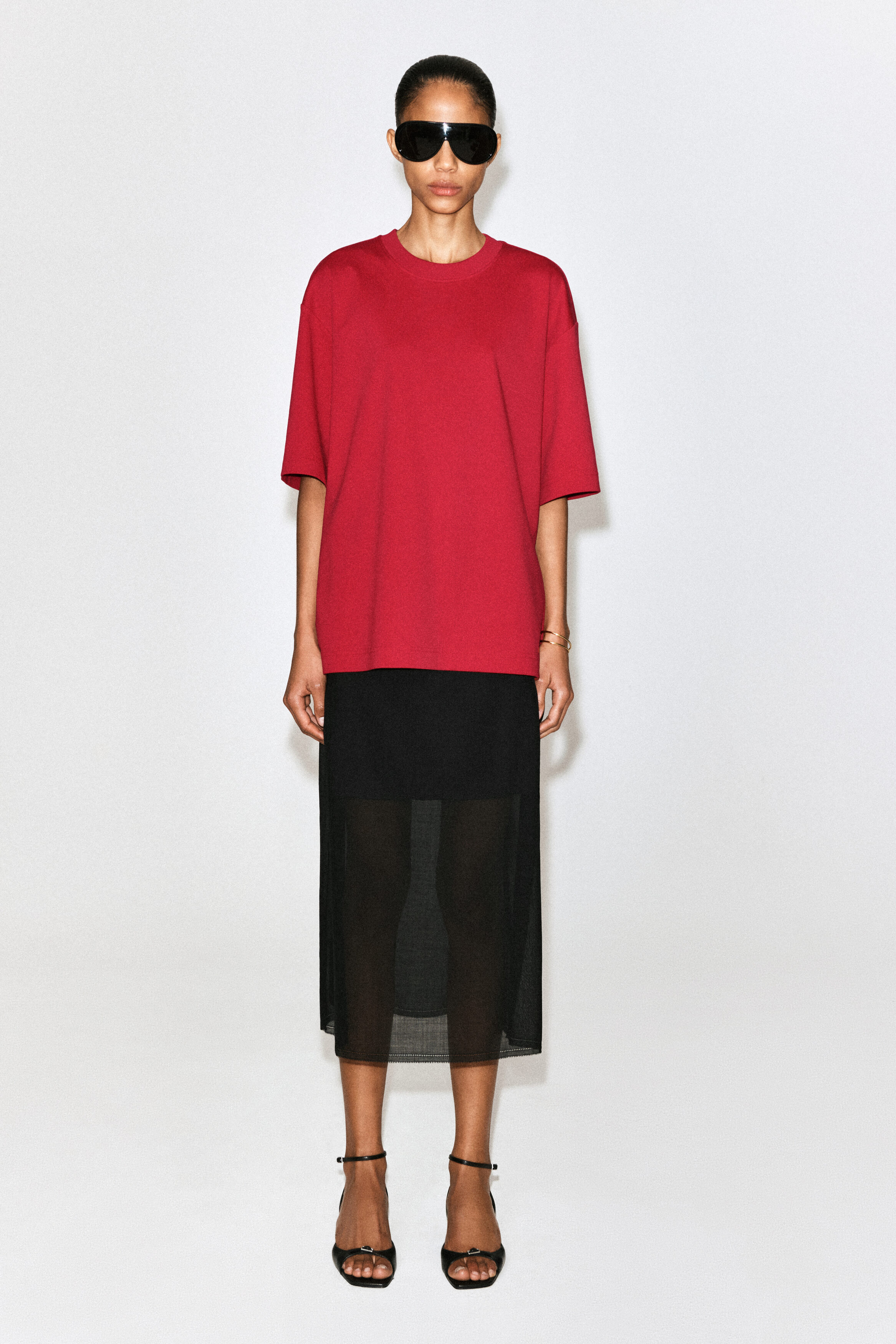 OVERSIZED T-SHIRT - RED | COS US