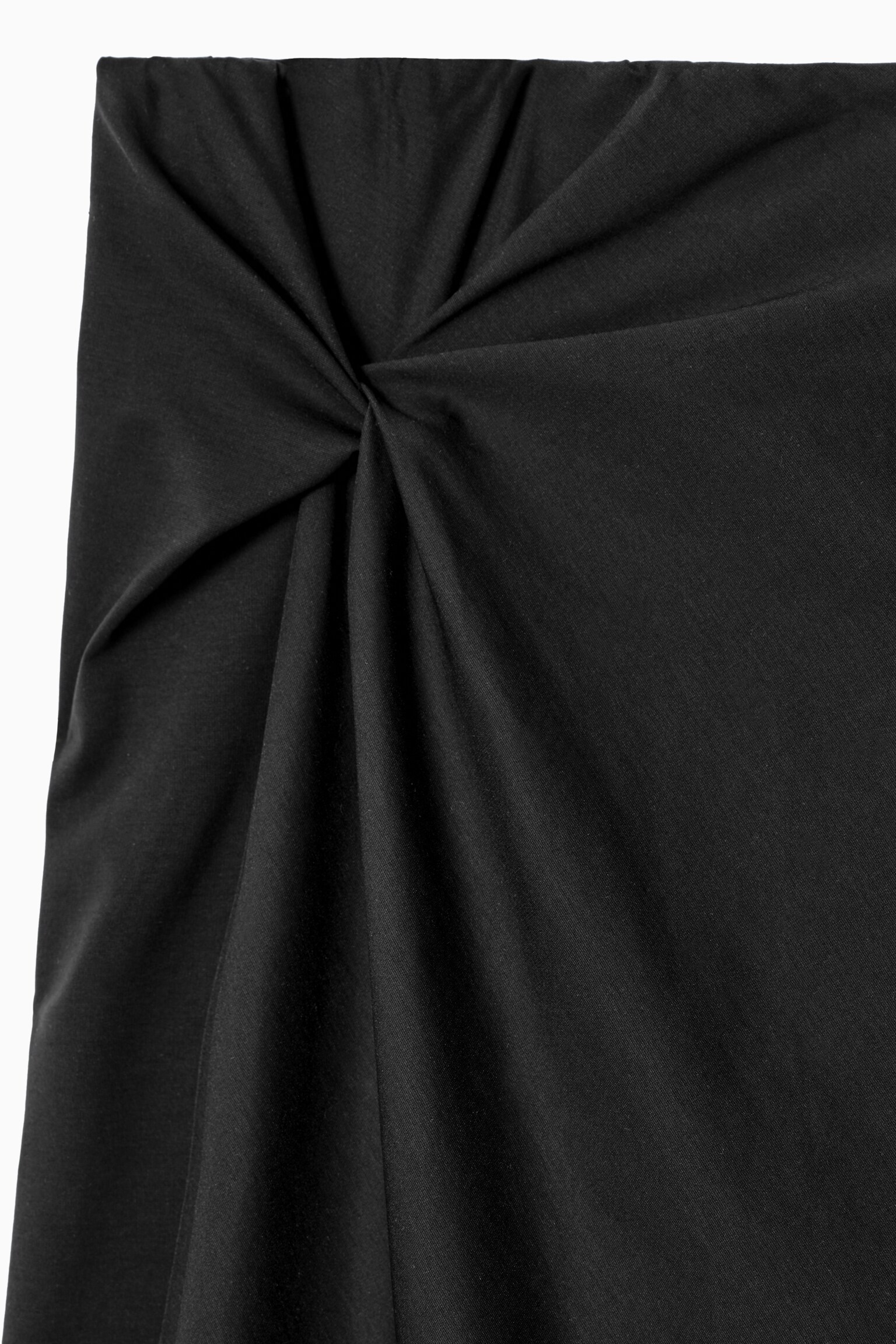 TWIST-DETAIL MIDI SKIRT - BLACK/BROWN - 9