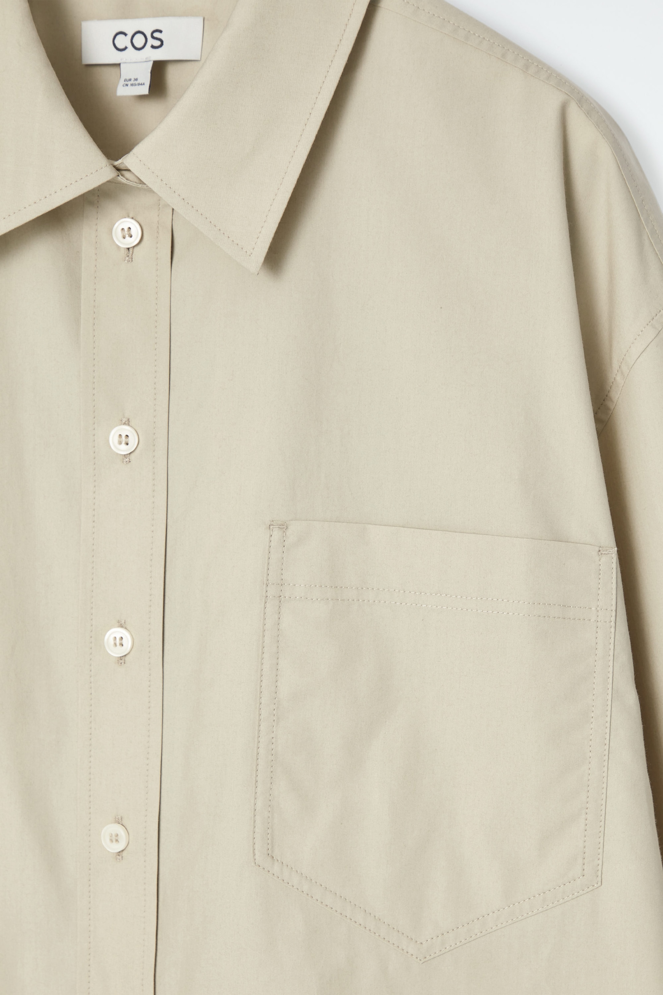 OVERSIZED CURVED-HEM SHIRT
