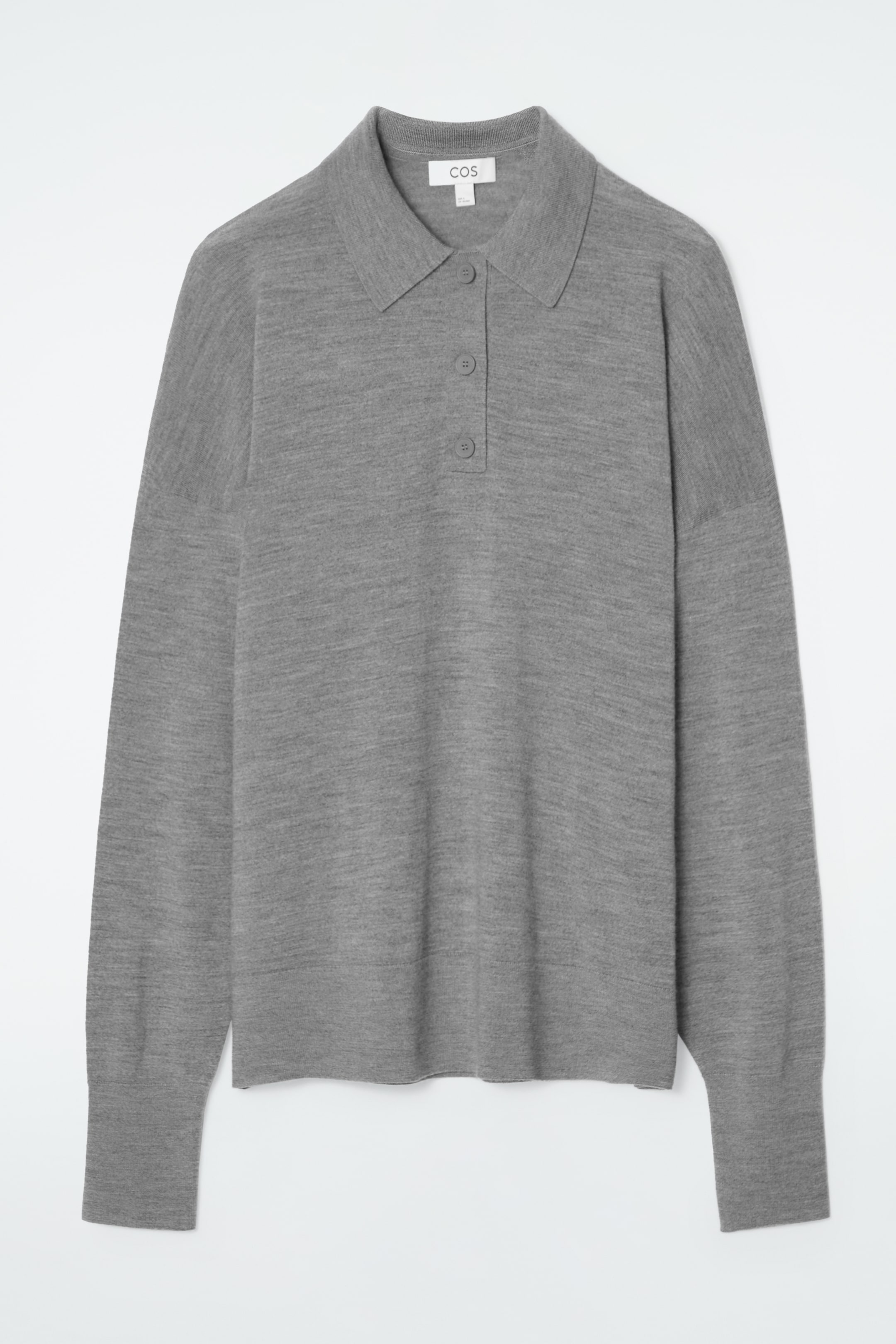 Ingrandisci l'immagine: MERINO WOOL POLO SHIRT - GREY - DONNA | H&M CH 1