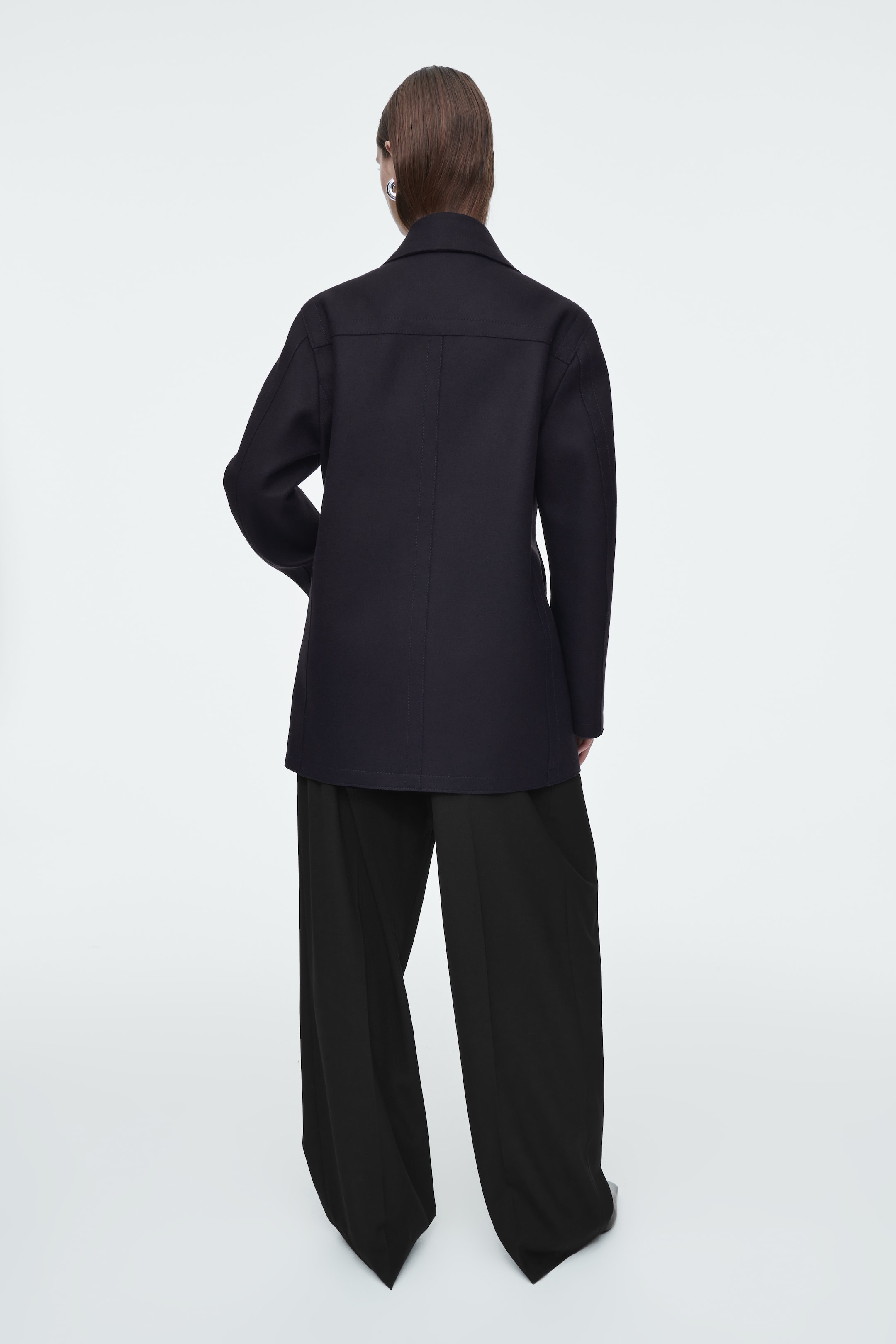 Grotere afbeelding bekijken: RELAXED WOOL PEA COAT - NAVY - DAMES | H&M NL 5