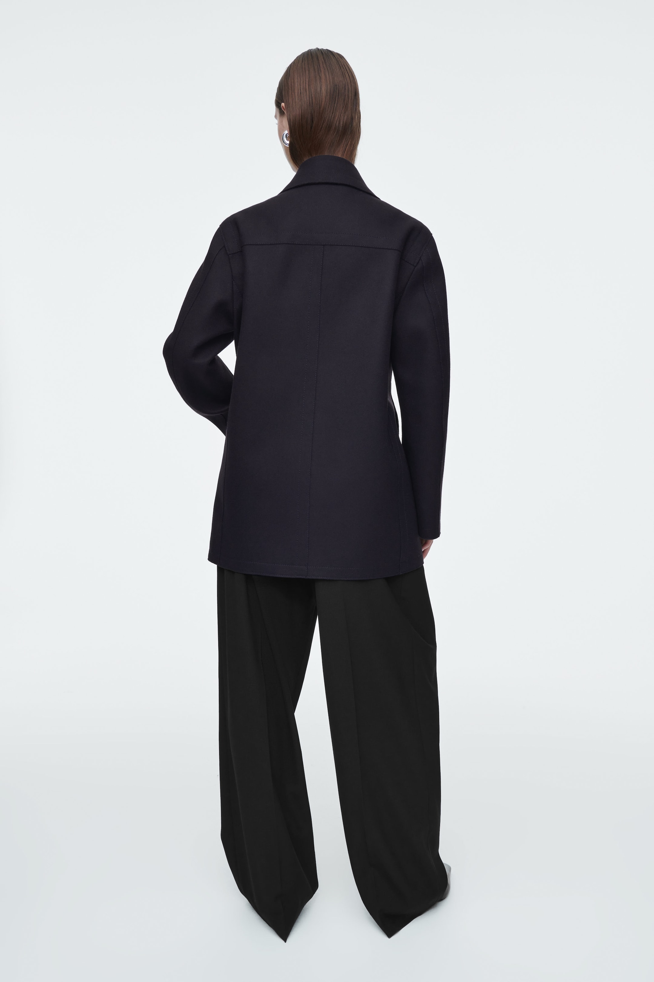 RELAXED WOOL PEA COAT