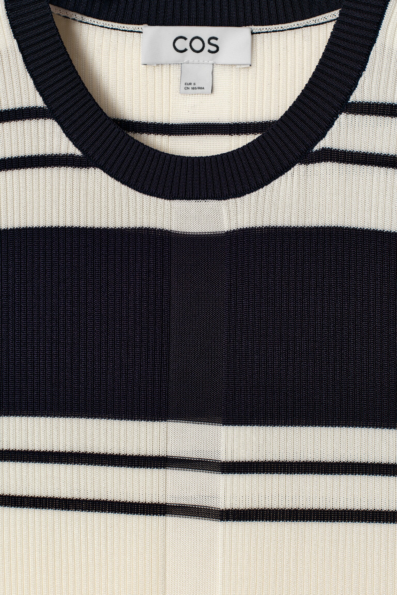 CAMISETA DE TIRANTES DE PUNTO DE CANALÉ - AZUL MARINO/MARFIL/A RAYAS/CRUDO/NARANJA - 3