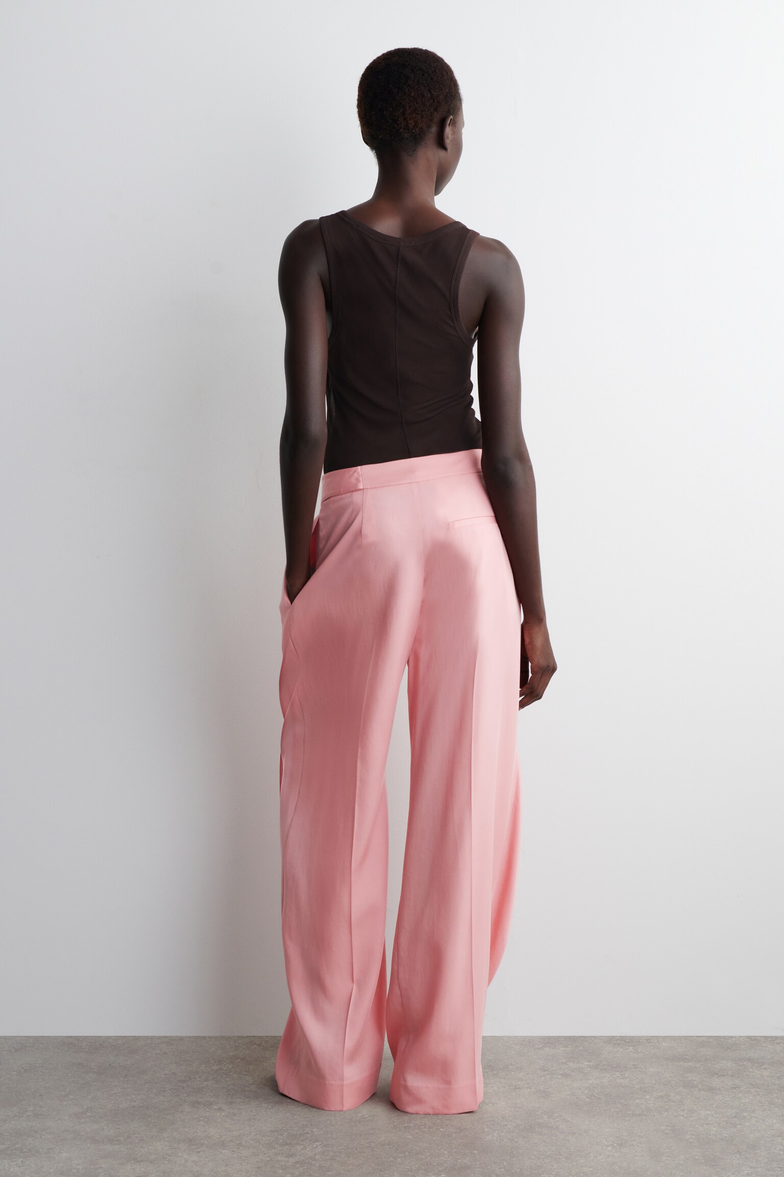 PANTALONI FLUIDI A PORTAFOGLIO - ROSA/TALPA/NERO - 3