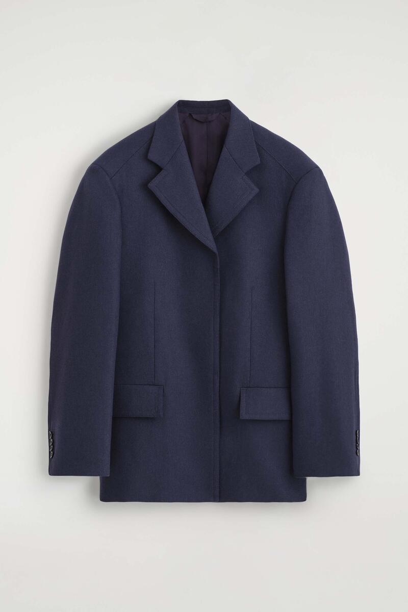 Structured Wool-Blend Blazer