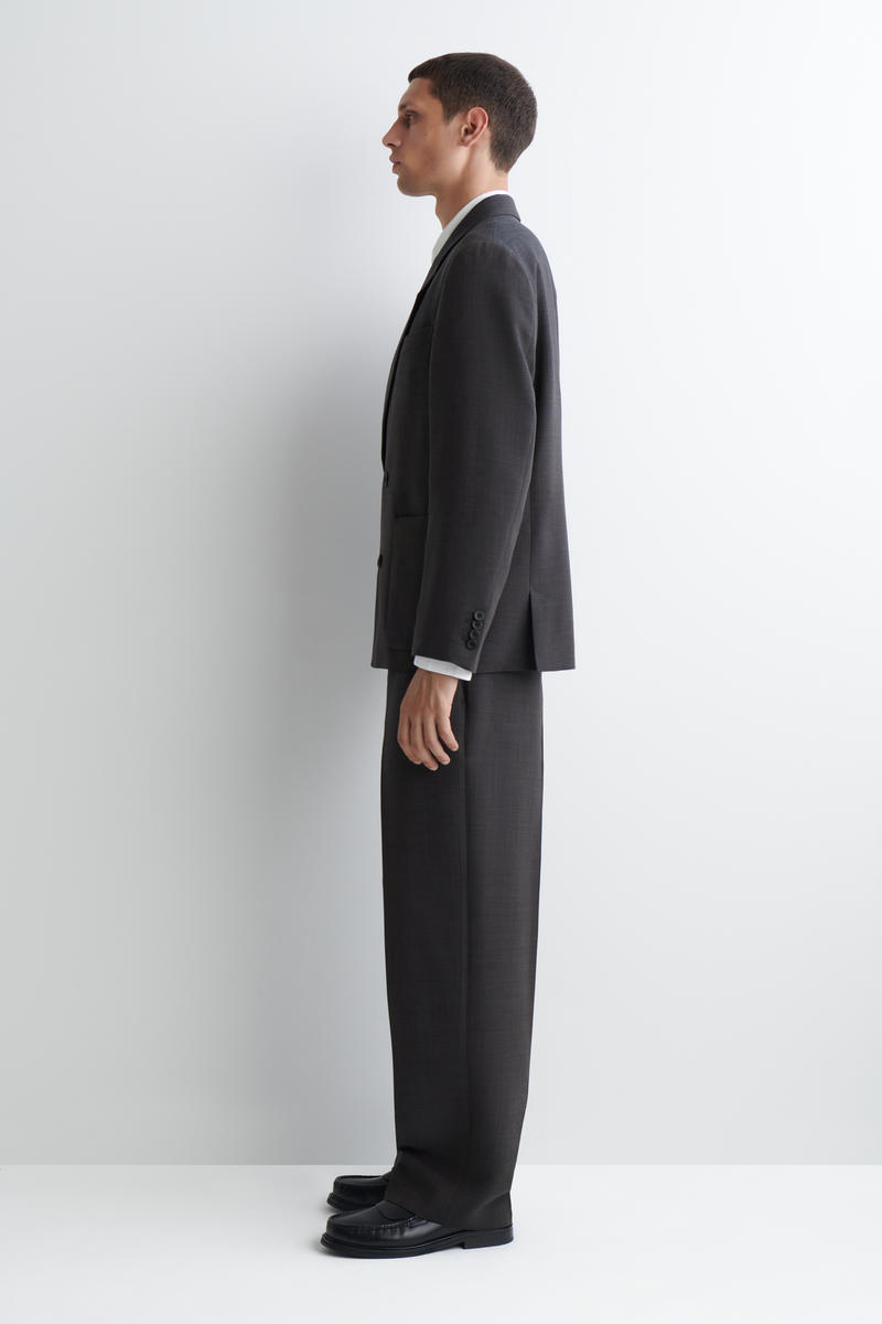 Cos Unstructured Wool-blend Blazer In Brown