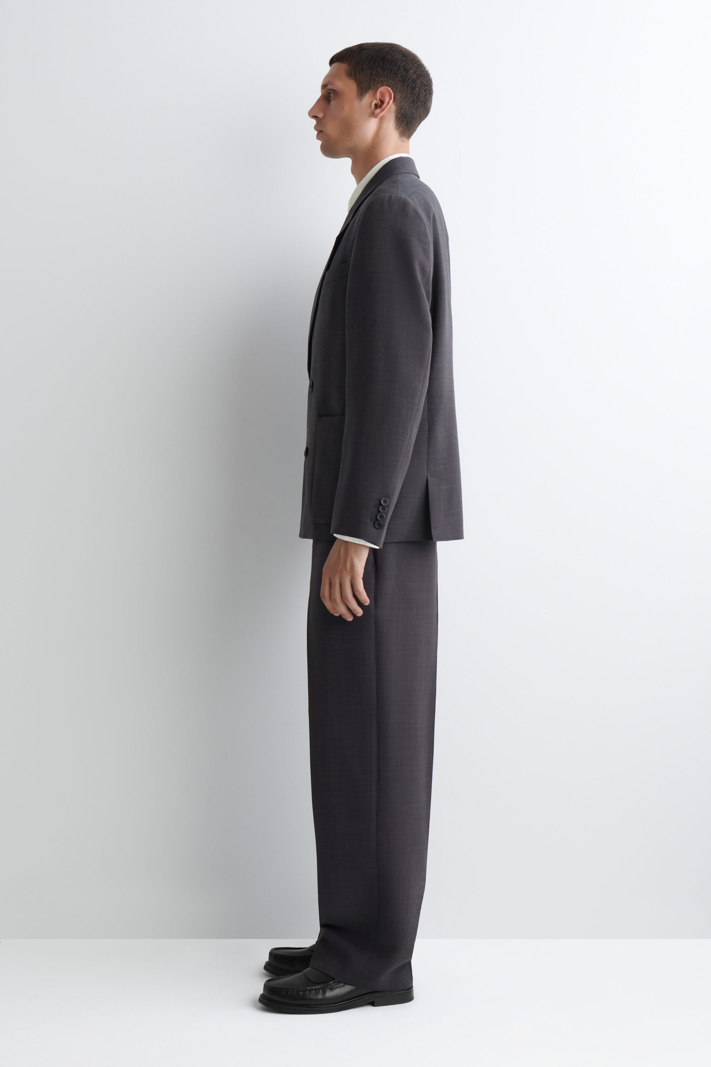 【極美品】【COS】UNSTRUCTURED WOOL-BLEND BLAZER UNSTRUCTURED WOOL-BLEND BLAZER - DARK BROWN | COS NL