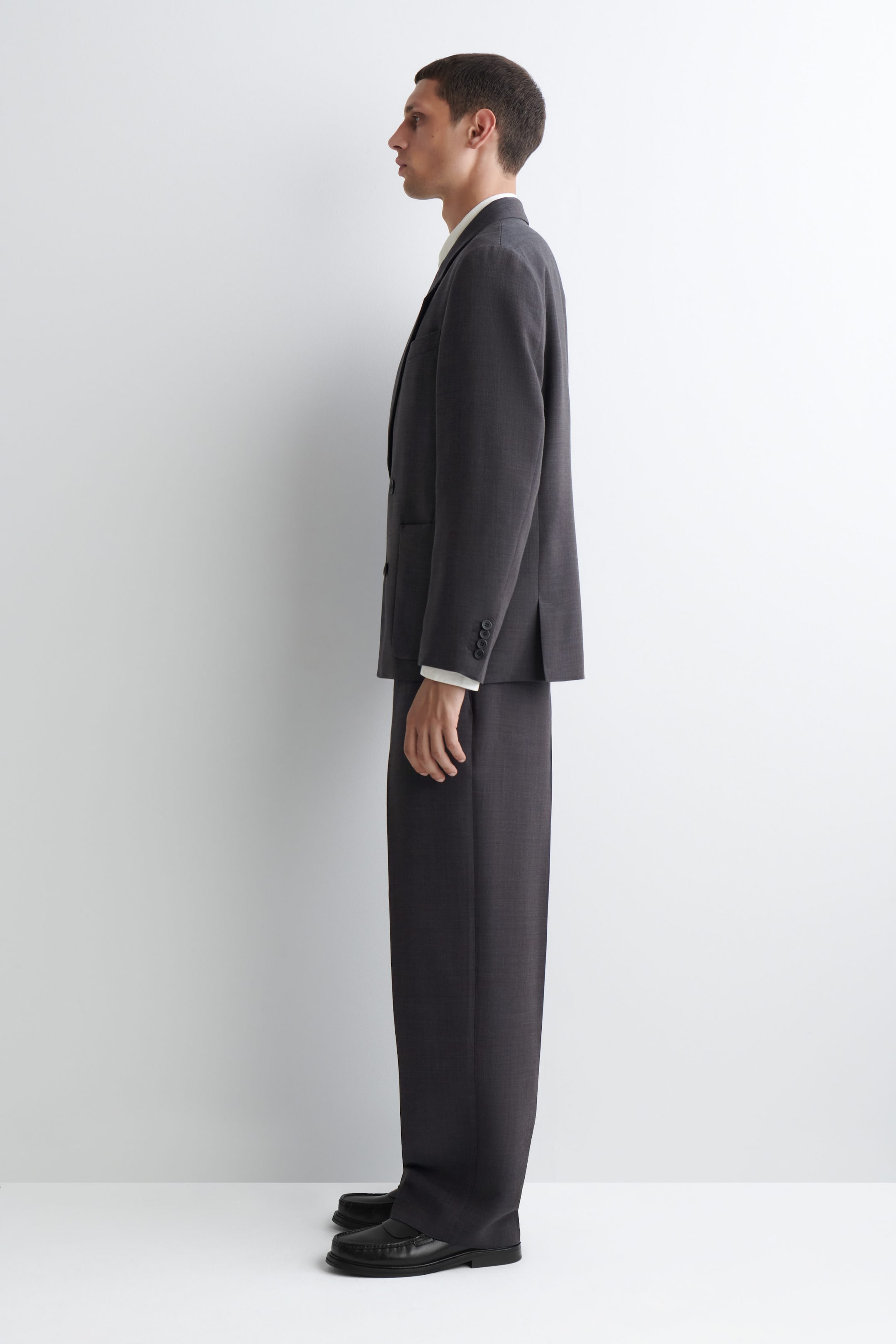UNSTRUCTURED WOOL-BLEND BLAZER