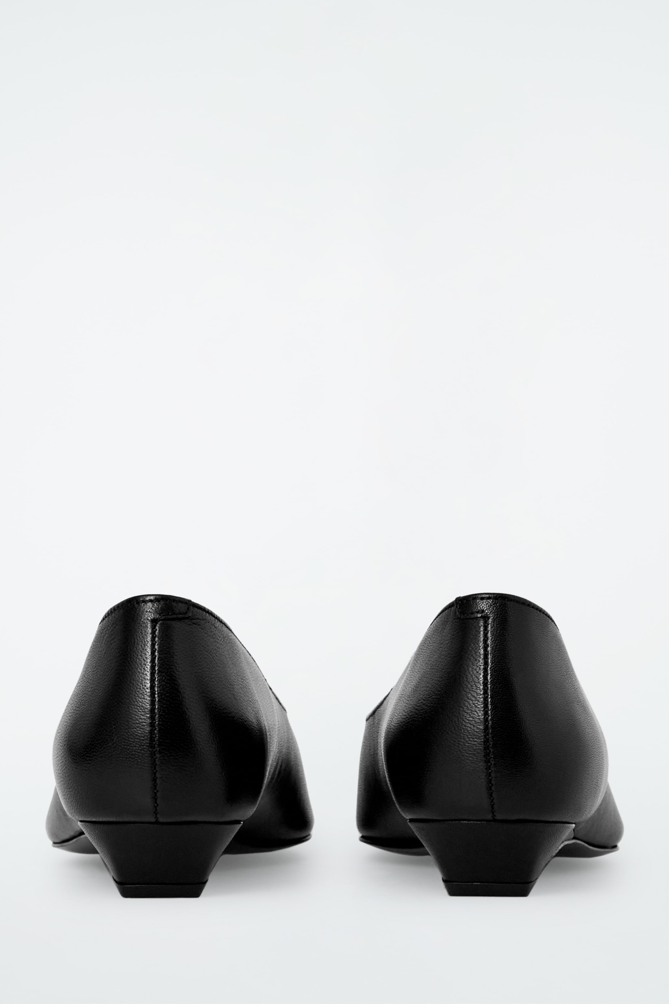 View larger image: POINTED LEATHER KITTEN-HEEL PUMPS - BLACK - Ladies | H&M GB 2