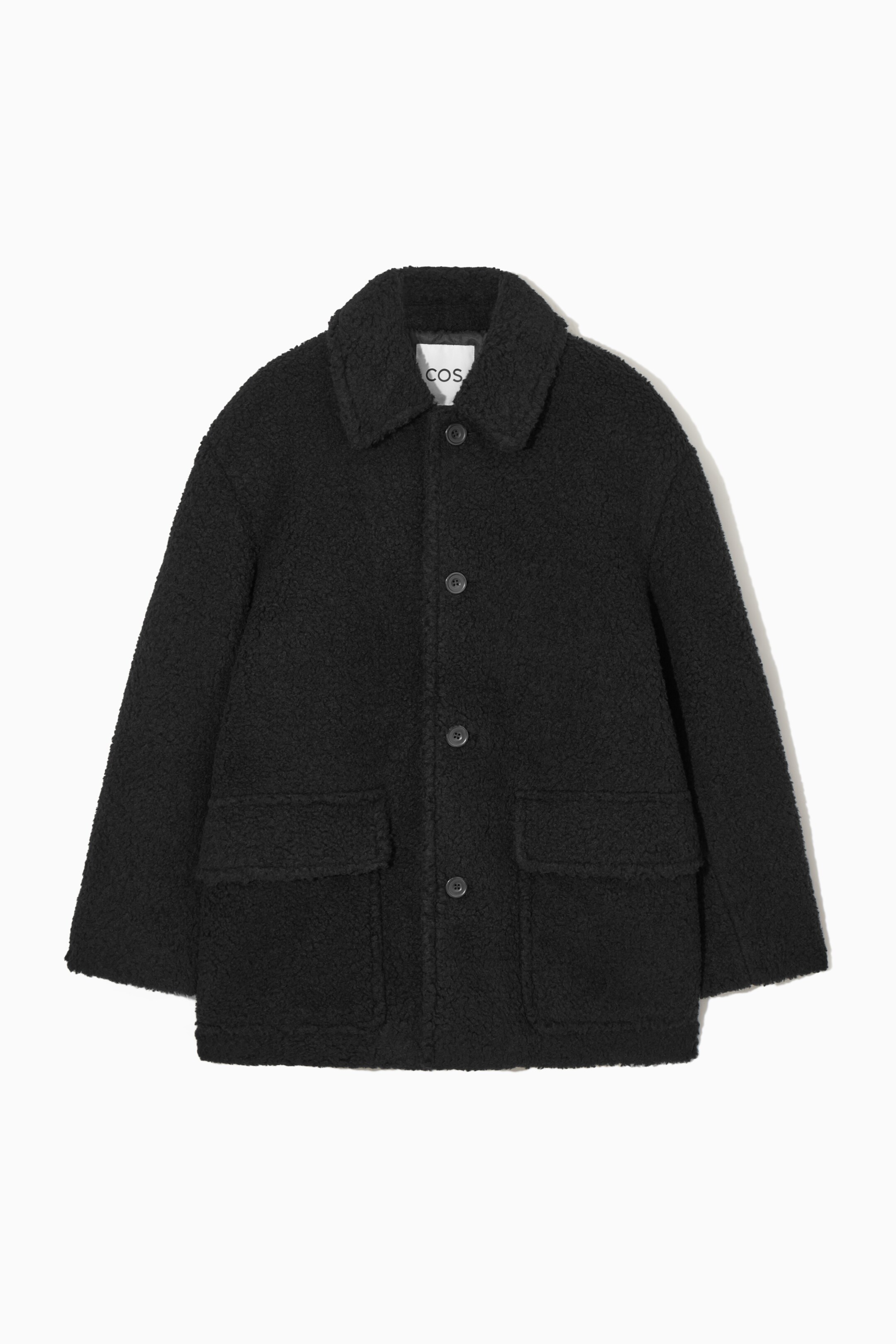 View larger image: PADDED FAUX SHEARLING JACKET - BLACK - Men | H&M GB 1