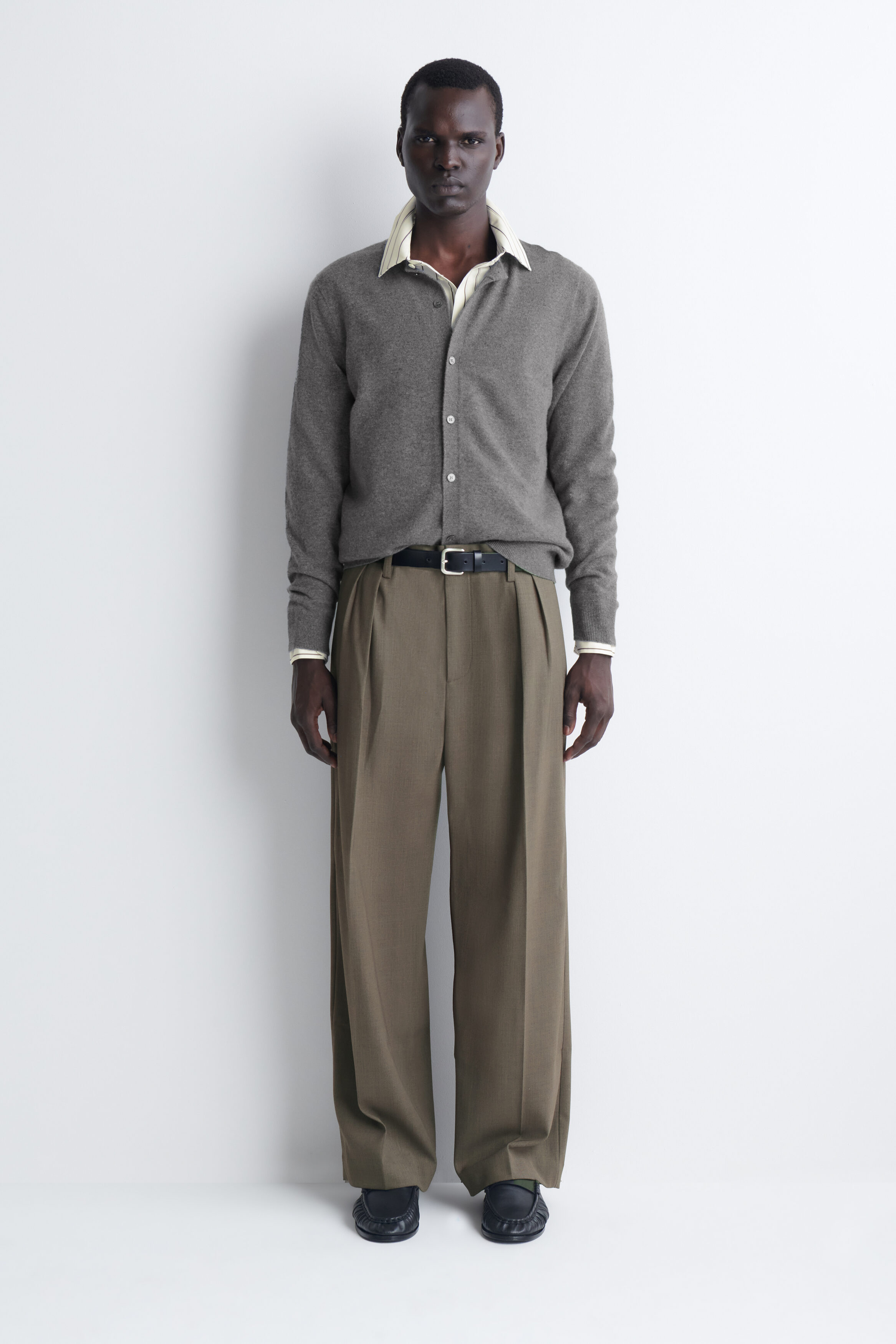 CASHMERE CARDIGAN - GRAY MÉLANGE | COS US