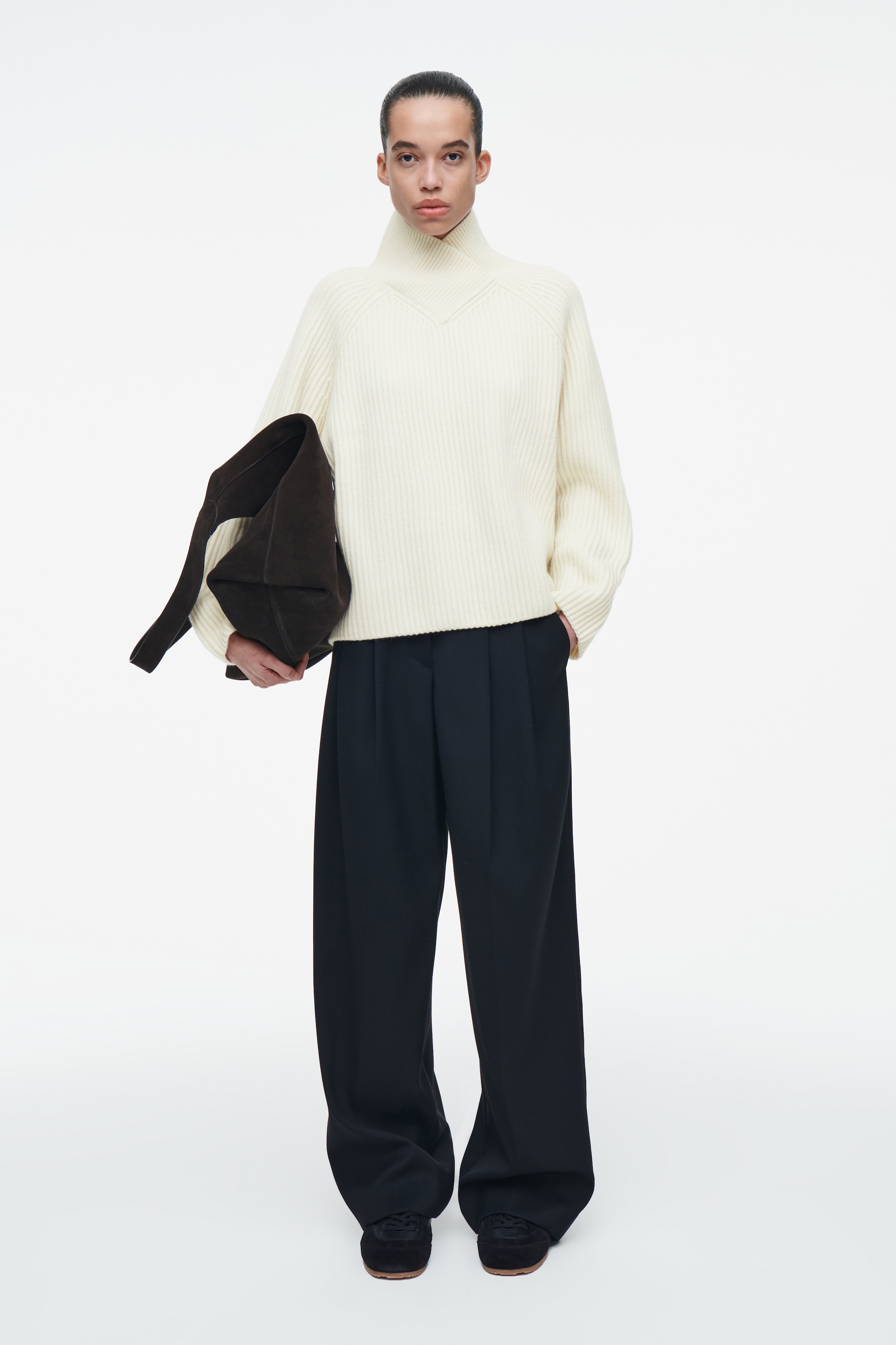 Visualizza immagine più grande: MAGLIONE IN LANA MERINO CON COLLO AVVOLGENTE - ÉCRU - DONNA | H&M IT 6