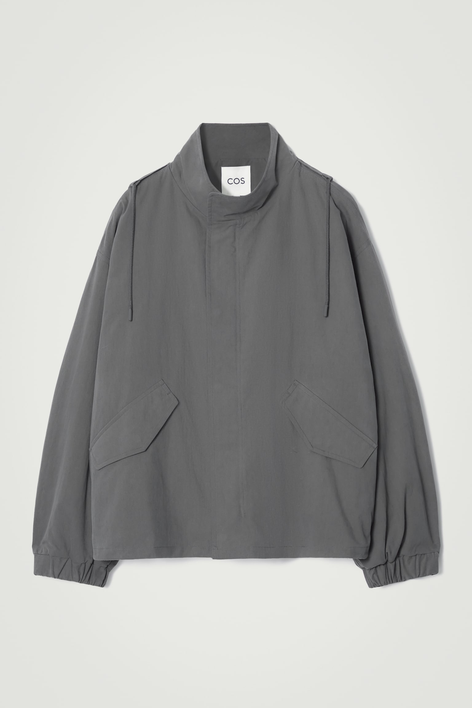 VESTE BOMBER À CAPUCHE - GRIS