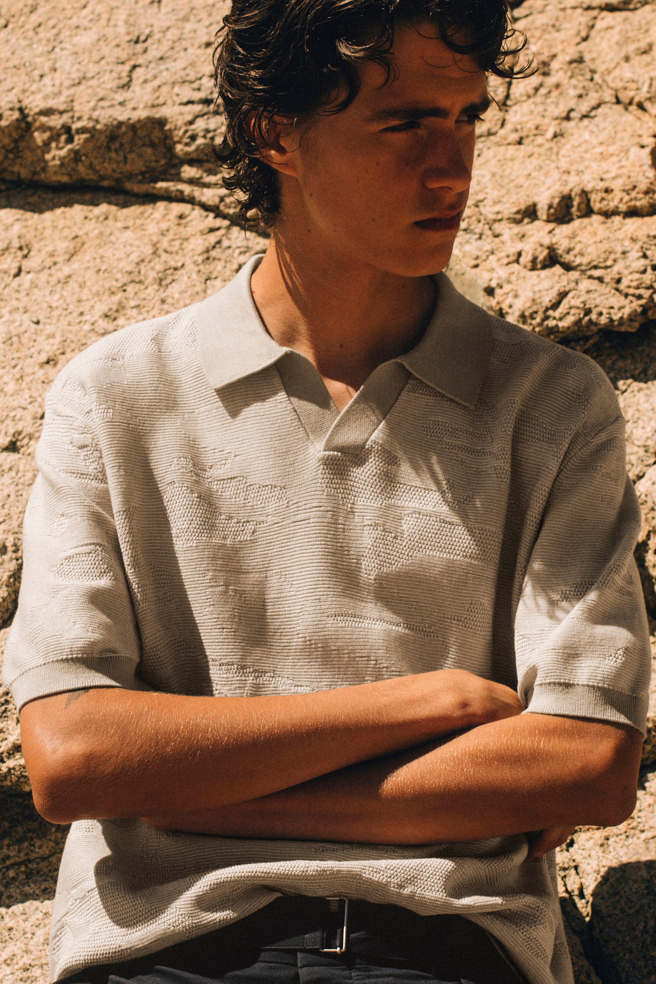 POLOSHIRT AUS BAUMWOLL-JACQUARD