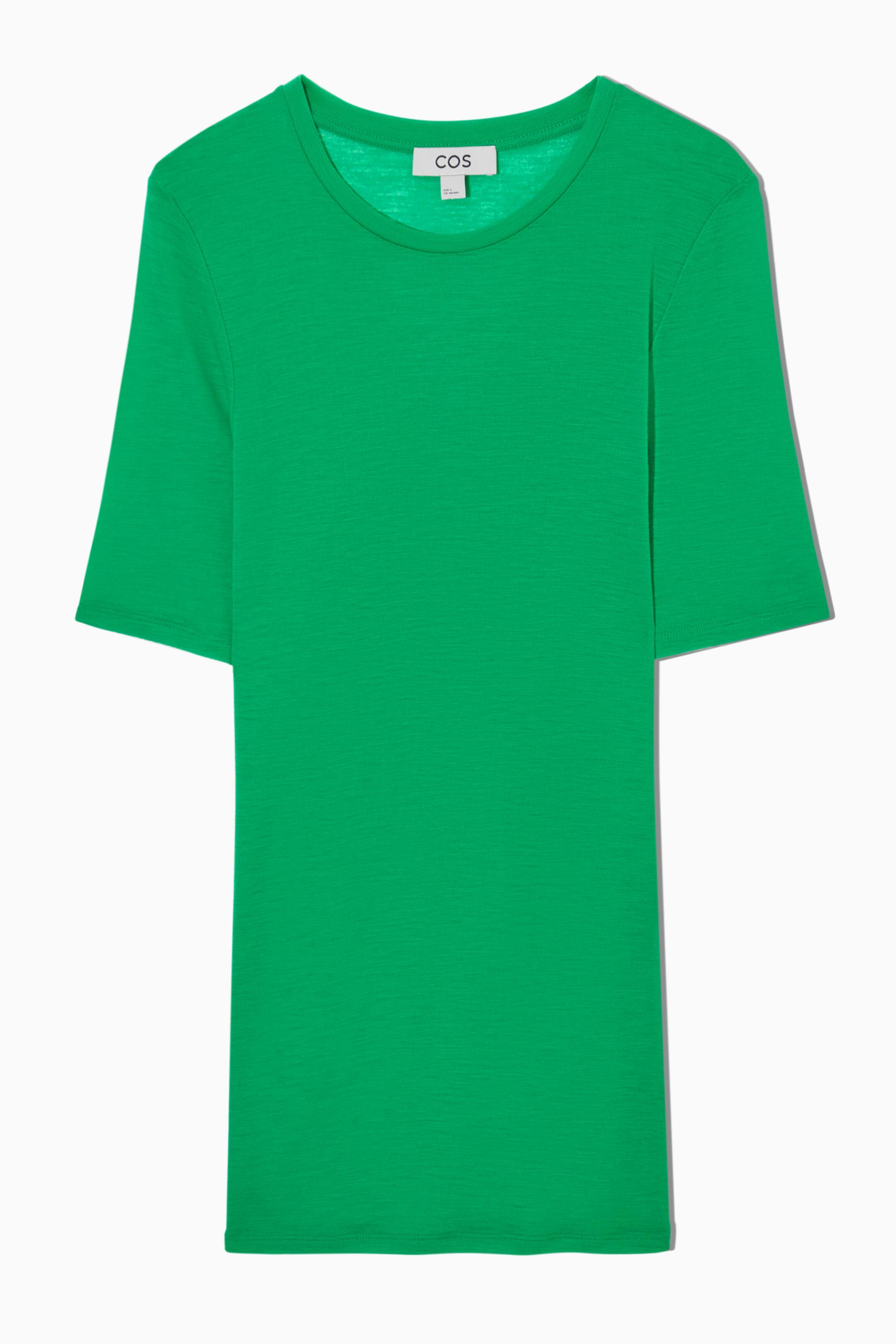 View larger image: SLIM-FIT WOOL T-SHIRT - BRIGHT GREEN - Ladies | H&M GB 1