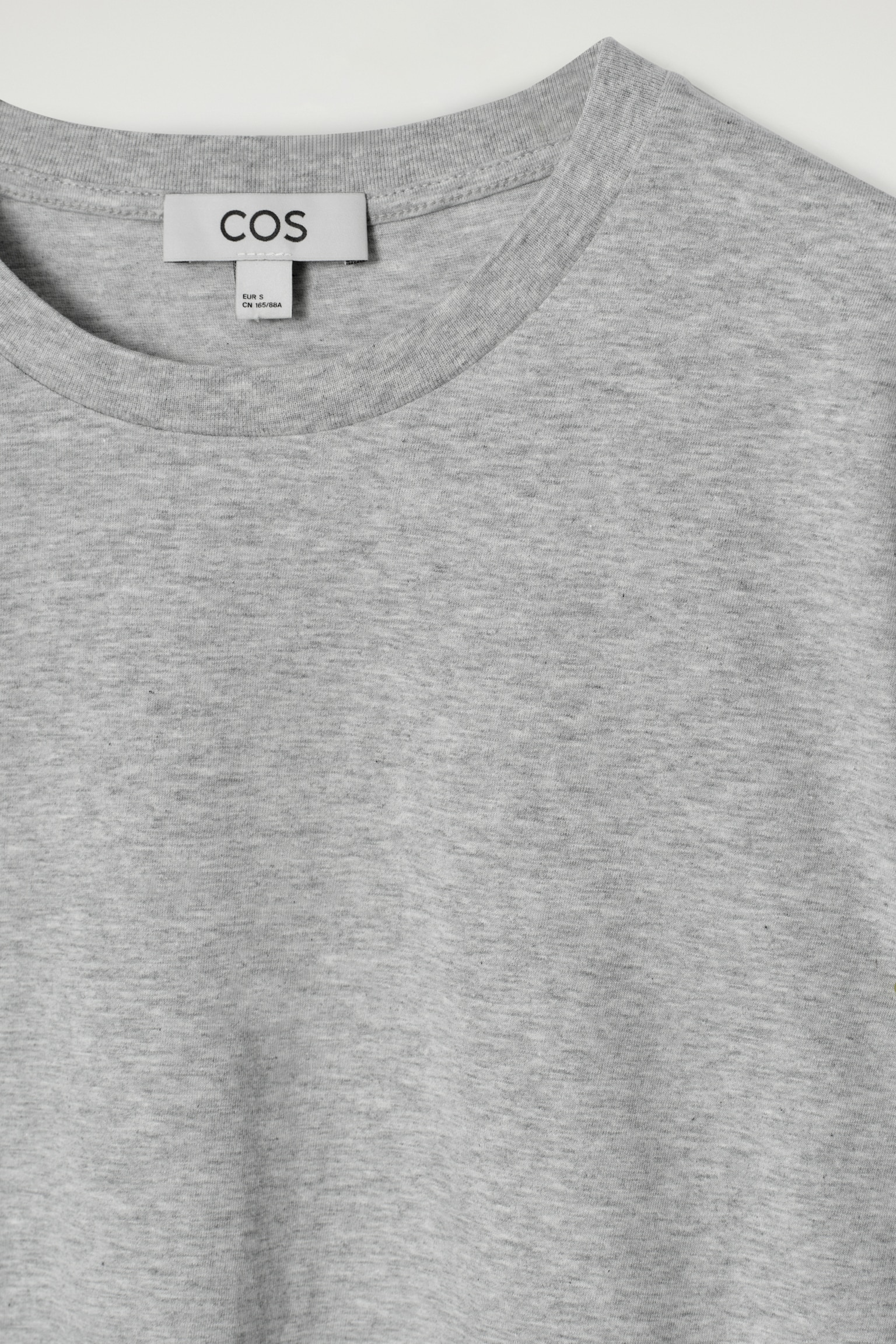 T-SHIRT À COL ROND EN COTON - GRIS CHINÉ/NOIR/GRIS CLAIR CHINÉ/BLEU MARINE/BLEU CIEL/BLANC / RAYURES/JAUNE PÂLE/BLANC/KAKI FONCÉ - 5
