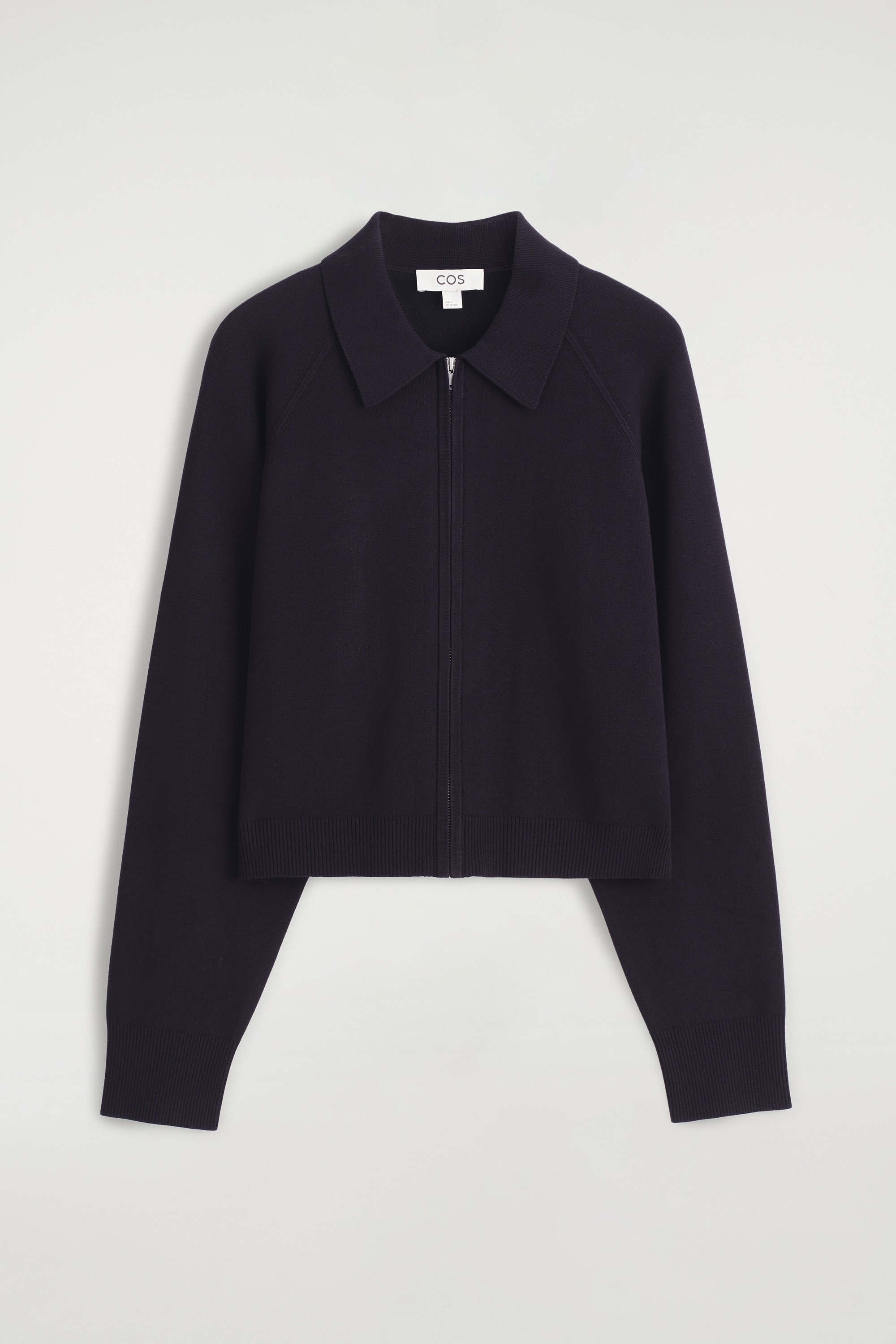 DOUBLE-FACED KNITTED JACKET - NAVY