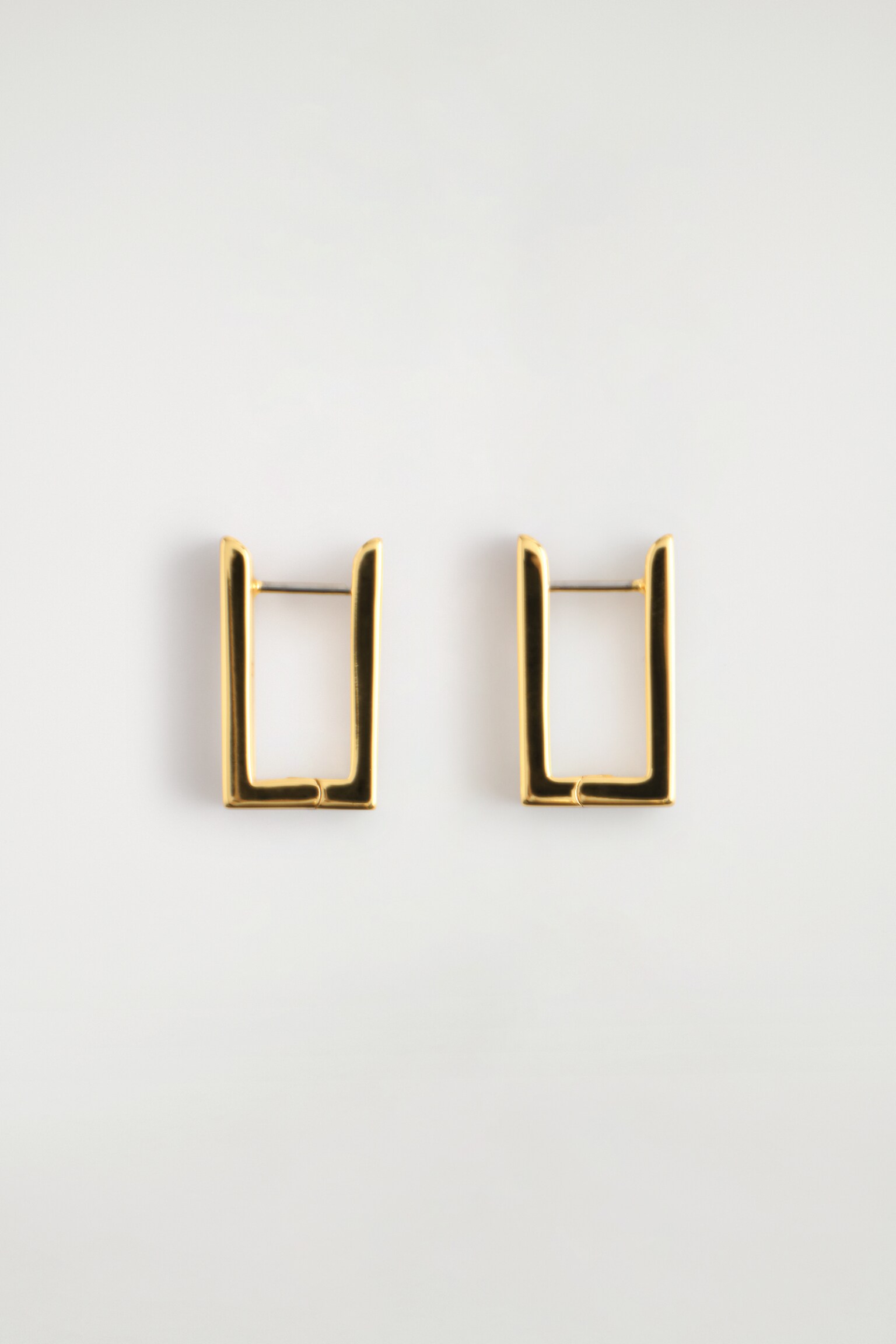 CERCEI RECTANGULARI CU CERCURI - AUR/ARGINTIU - 2