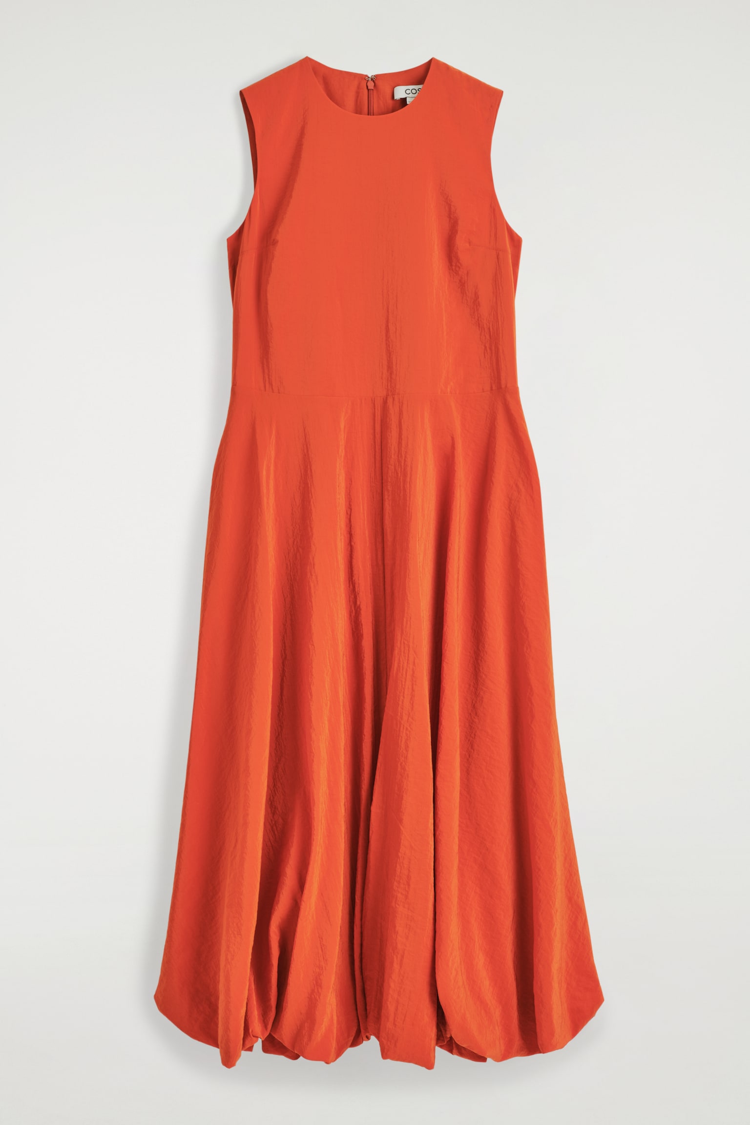 SLEEVELESS BUBBLE-HEM MIDI DRESS - ORANŽOVÁ/TMAVĚ MODRÁ/SVĚTLĚ RŮŽOVÁ - 2