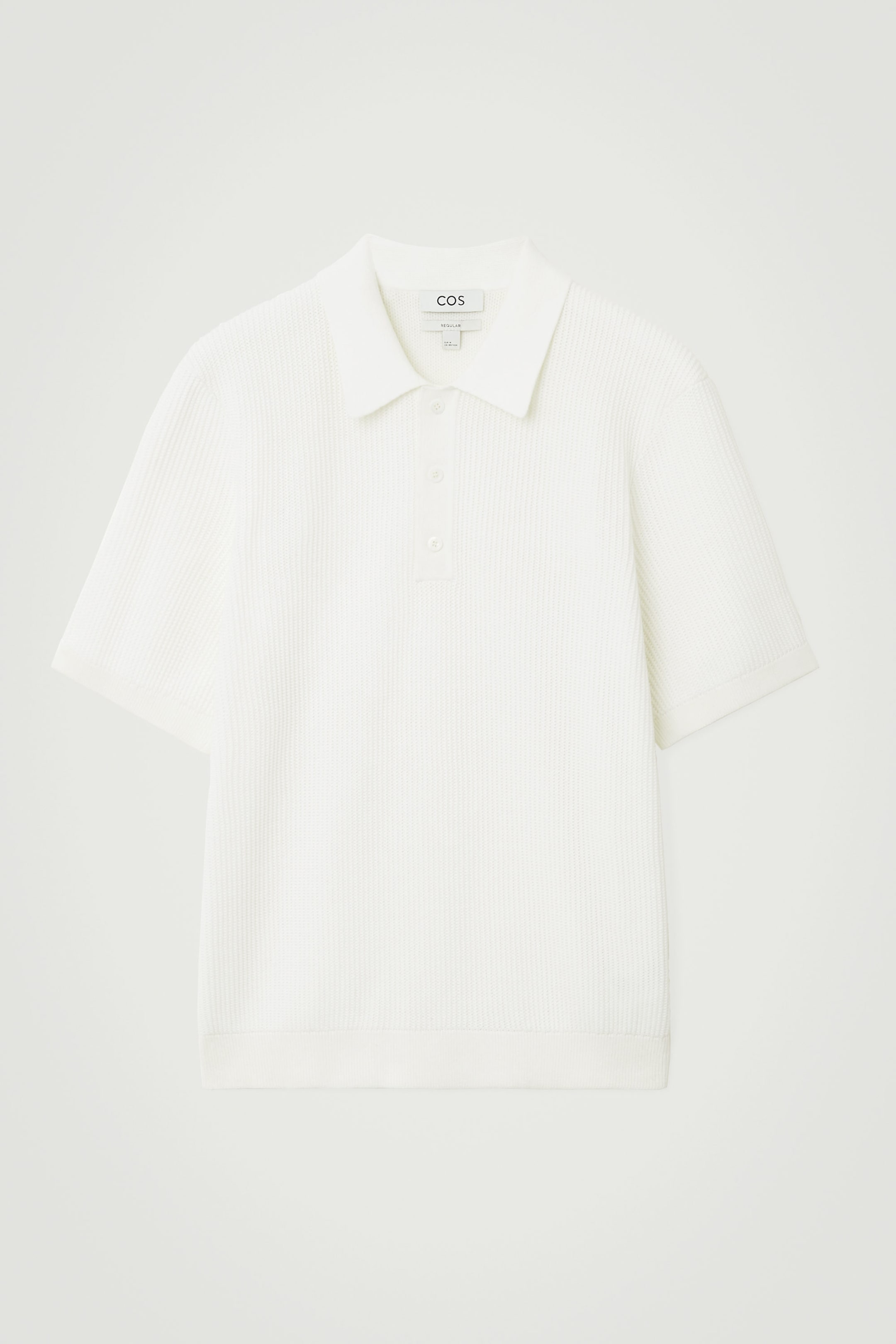 TEXTURED KNITTED POLO SHIRT