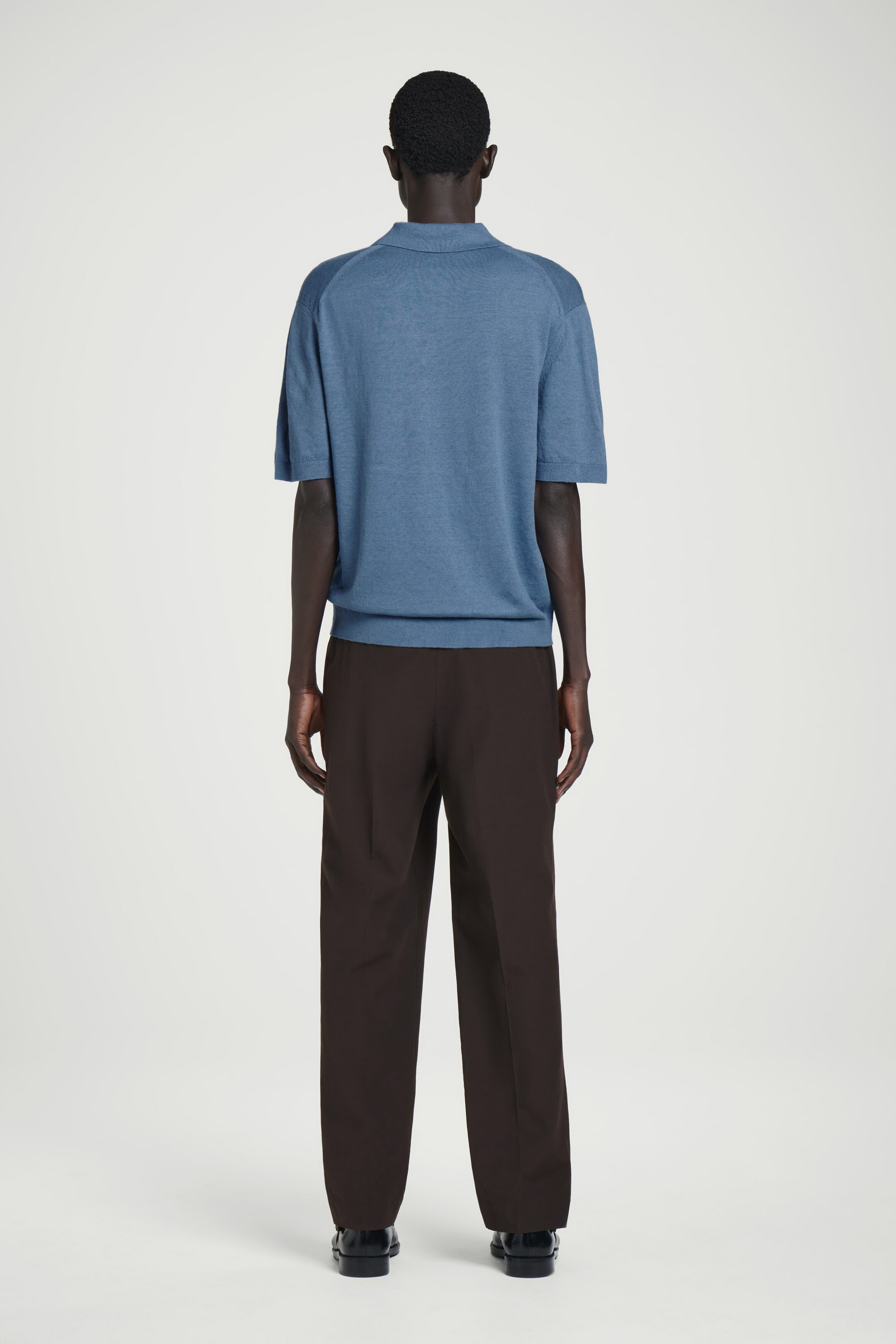 Agrandir l'image: POLO EN MAILLE DE LIN - BLEU - HOMME | H&M CH 3