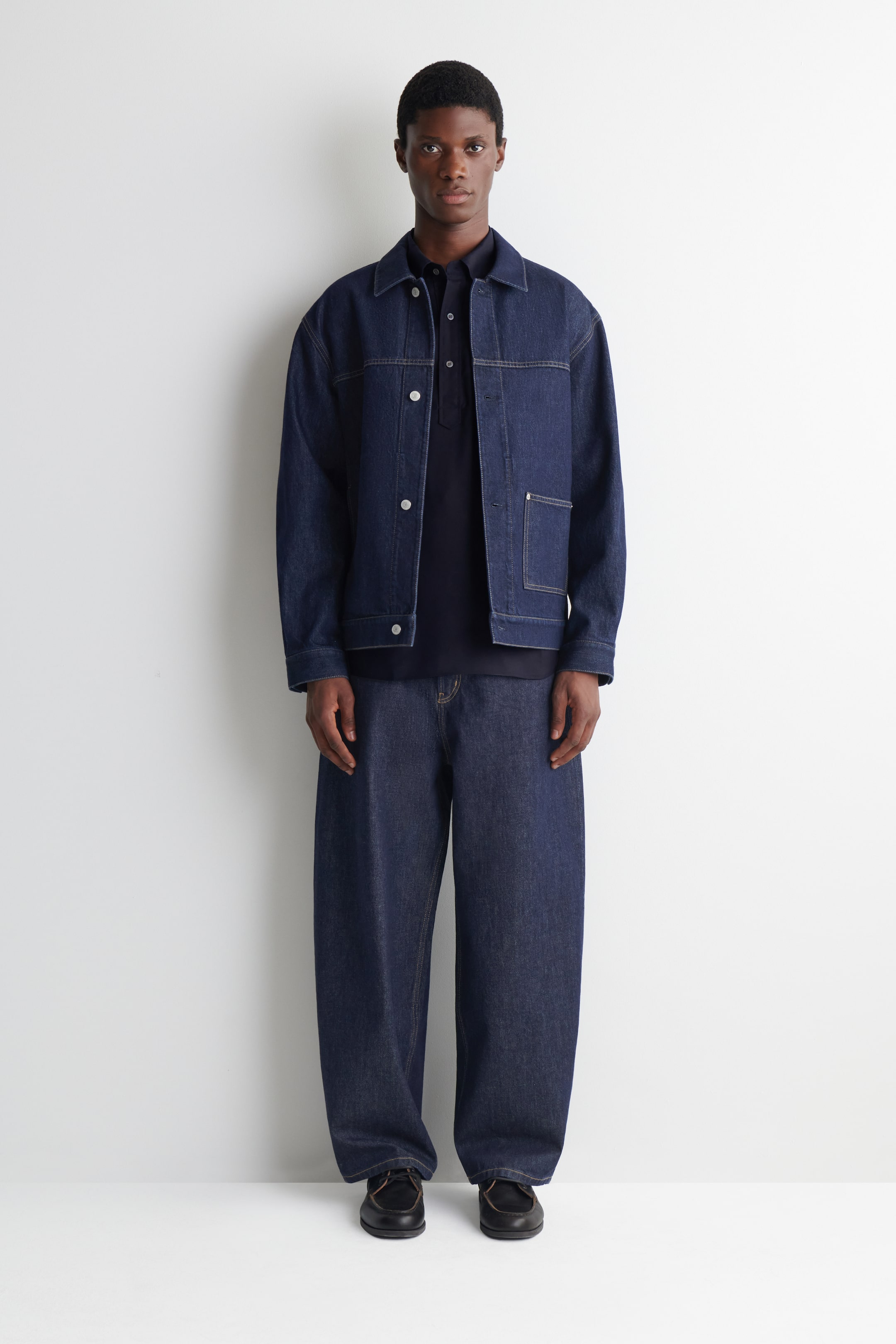 Grotere afbeelding bekijken: Denim overhemdjas - Donkerblauw - HEREN | H&M NL 1