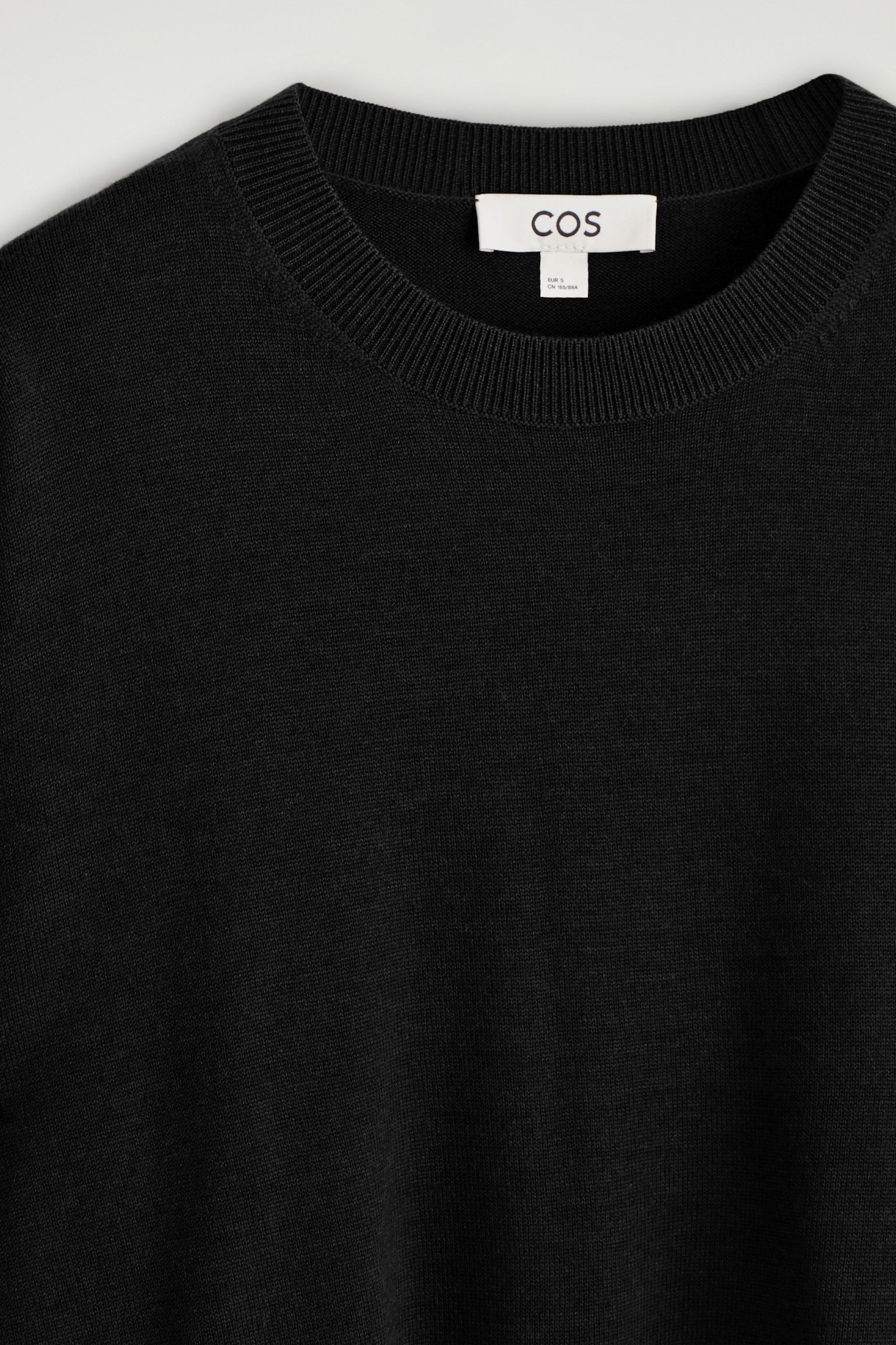 PULL À COL ROND EN LAINE MÉRINOS - NOIR/BRUN CHINÉ - 3