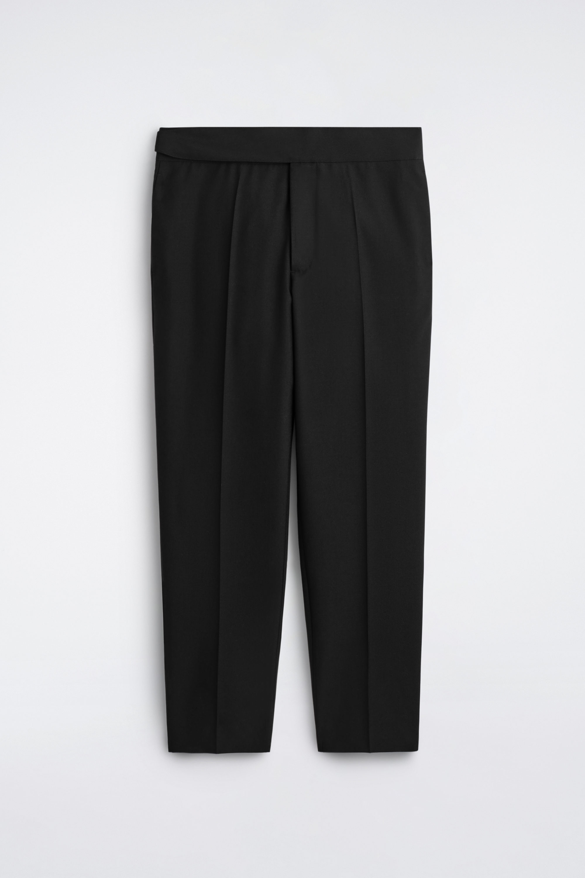 CUMMERBUND-WAIST WOOL TAPERED PANTS - thumbnail 6