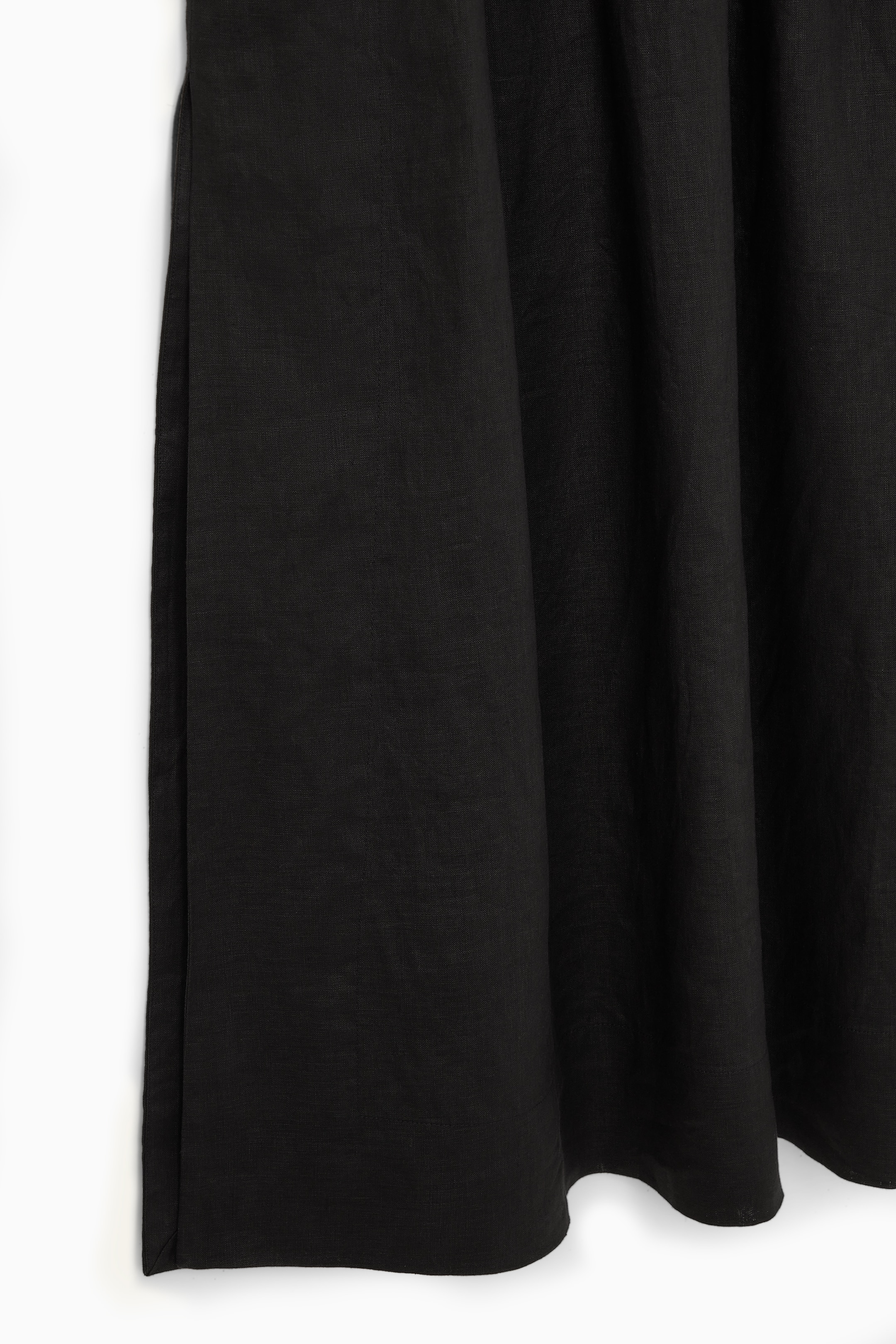 Agrandir l'image: JUPE LONGUE TRAPÈZE EN LIN - NOIR - FEMME | H&M CH 2