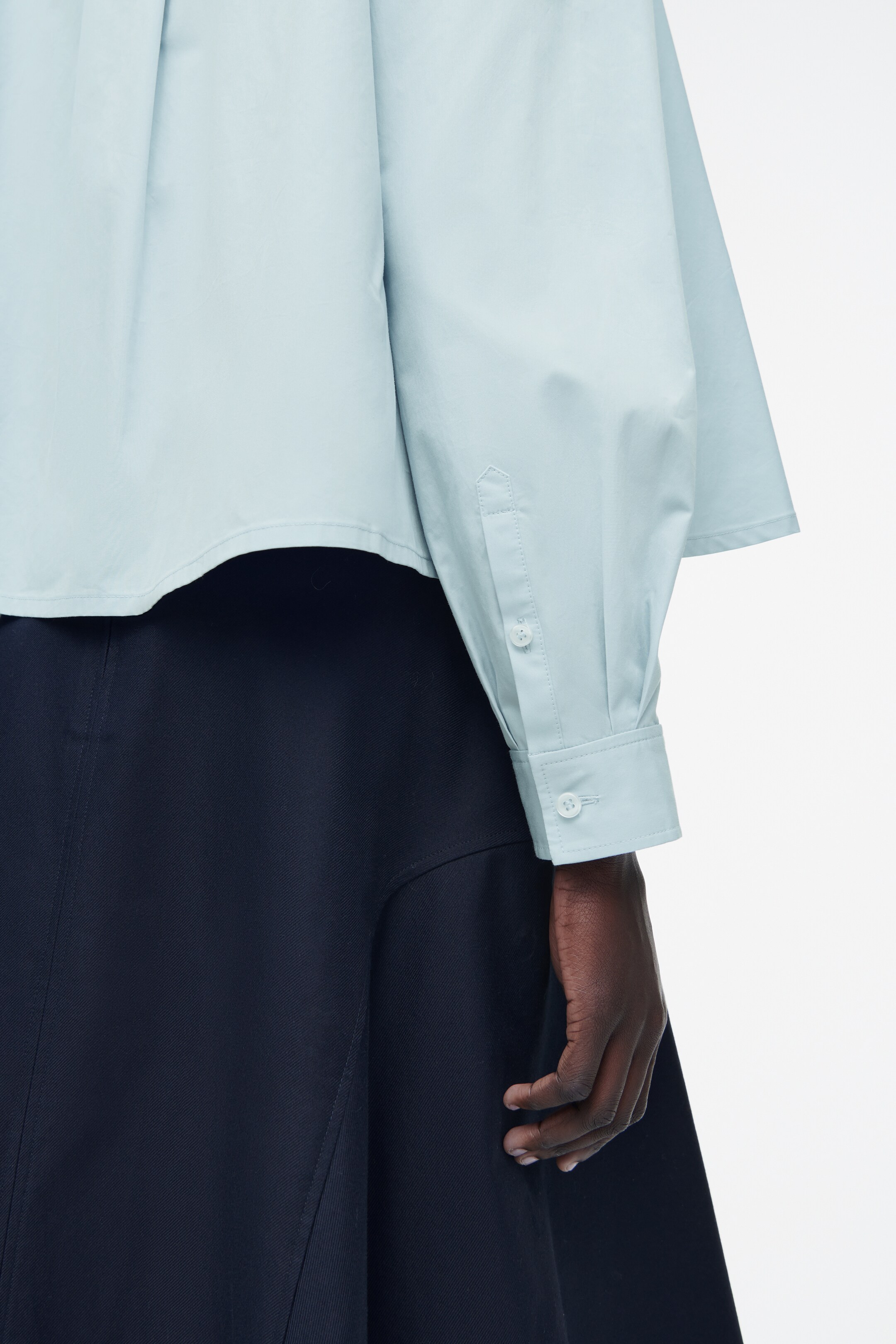 Agrandir l'image: CHEMISE DÉCONTRACTÉE ÉVASÉE EN COTON - BLEU CIEL - FEMME | H&M FR 5