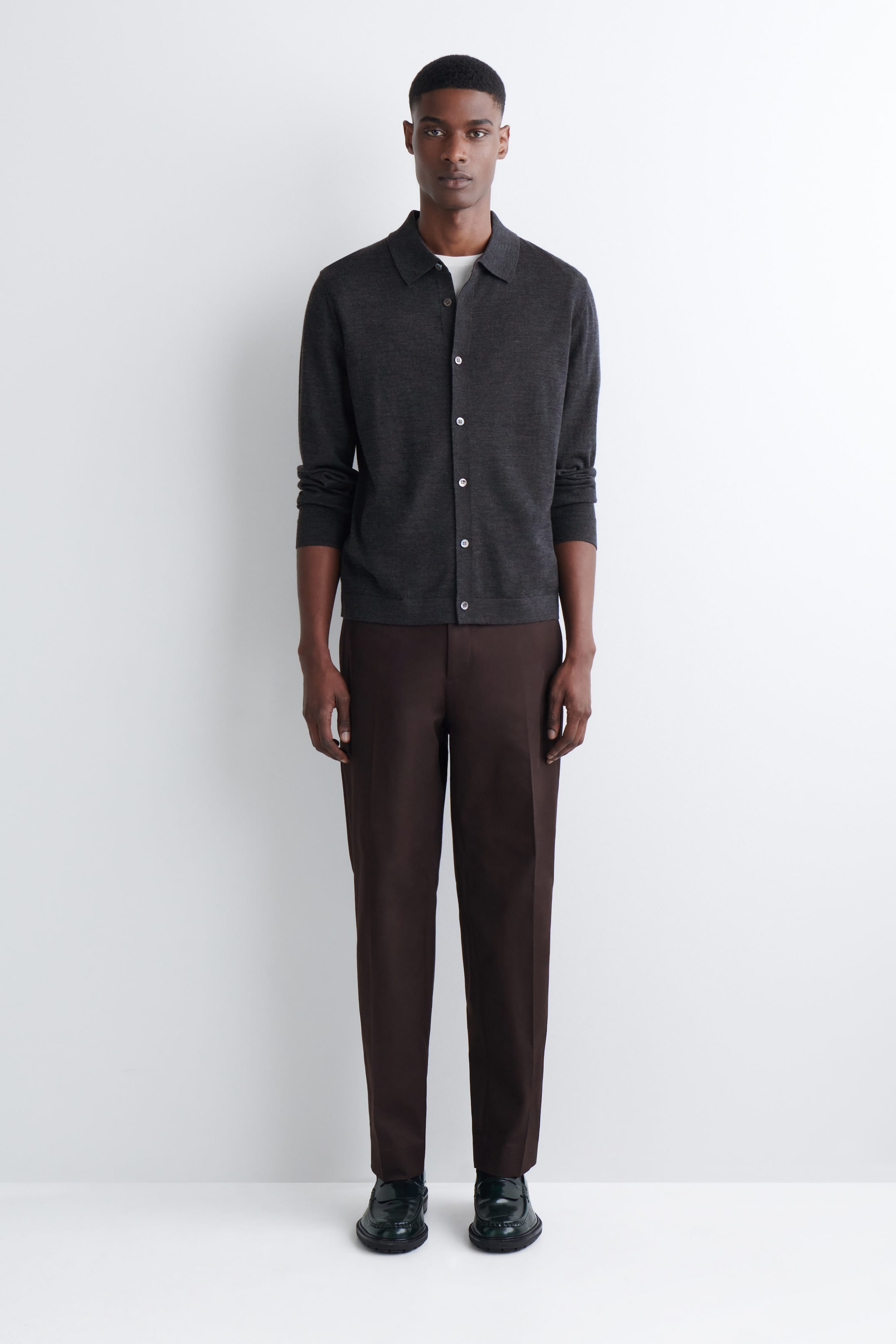COTTON STRAIGHT-LEG CHINOS