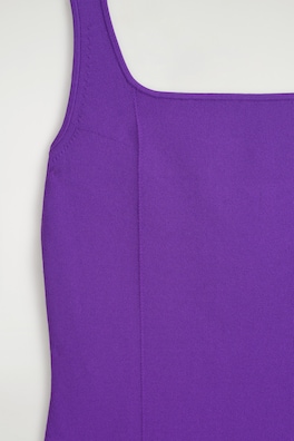 KNITTED MIDI BODYCON DRESS — PURPLE 6