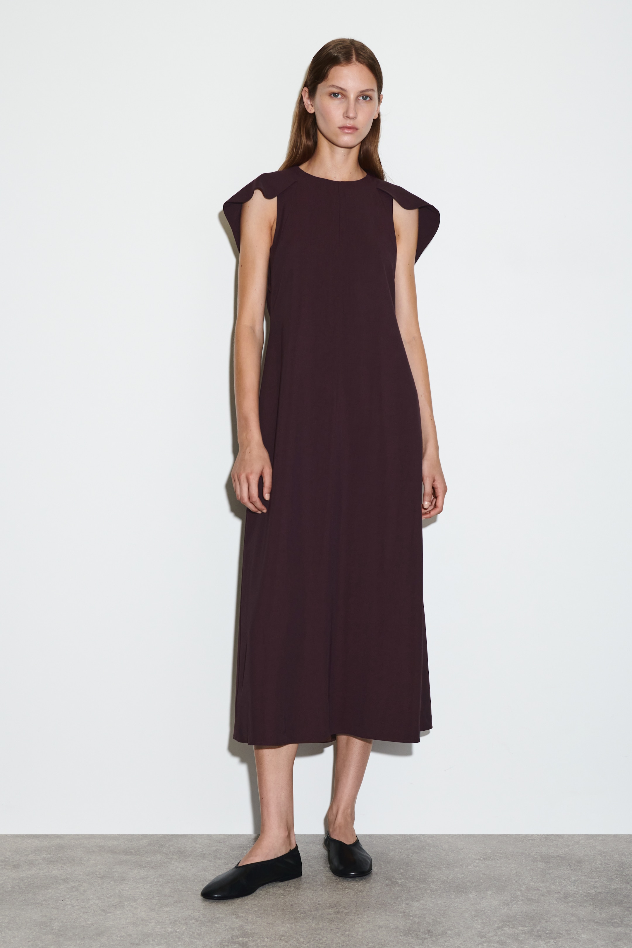 Größeres Bild anzeigen: MIDIKLEID MIT CAPE-ÄRMELN - VIOLETT - Ladies | H&M AT 1