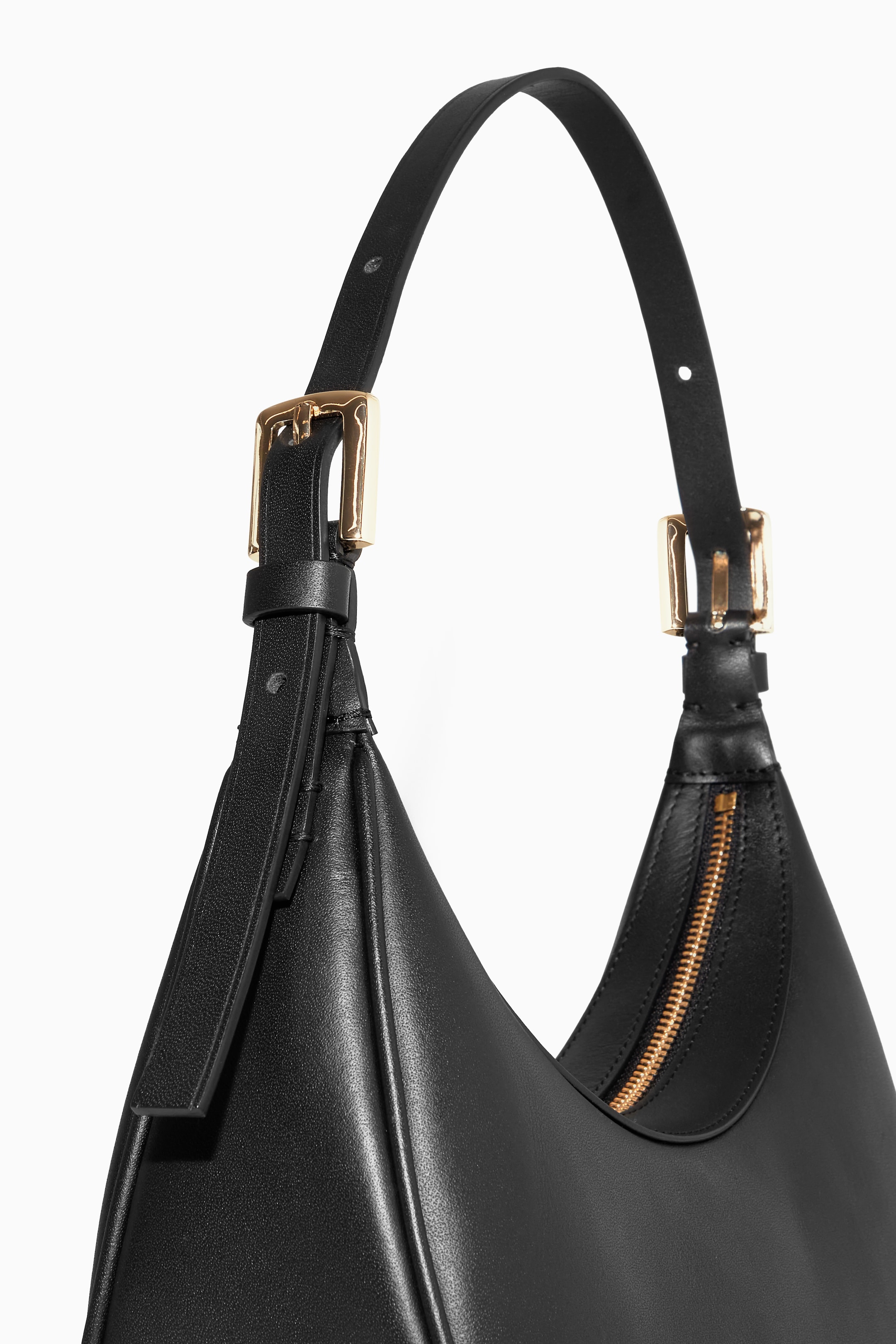 Agrandir l'image: PETIT SAC DEMI-LUNE - CUIR - NOIR - FEMME | H&M CH 3