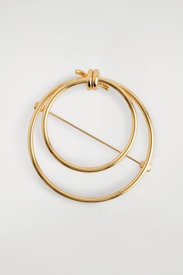 KNOTTED BROOCH — GOLD 3