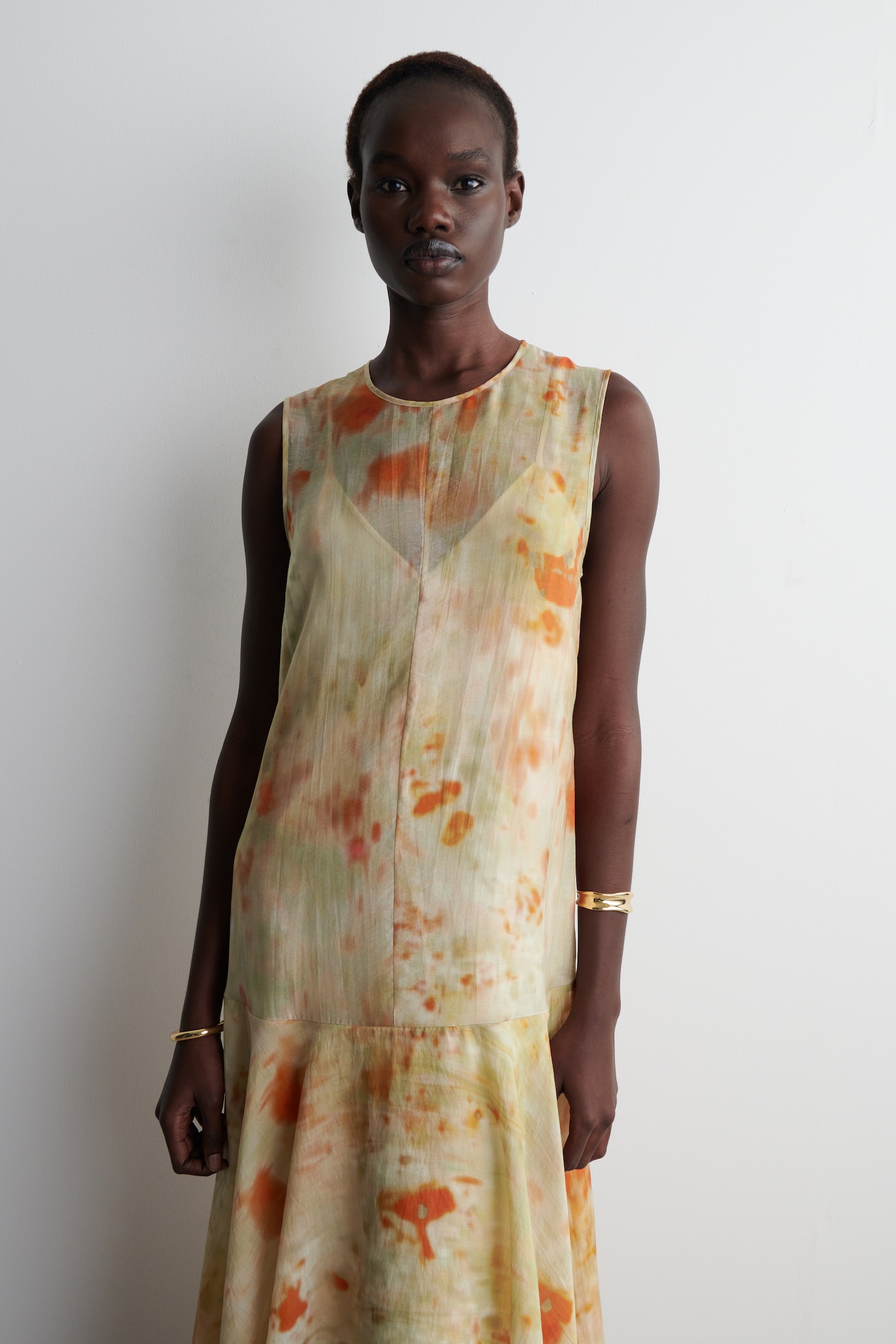 VESTIDO LARGO TRANSPARENTE DE FLORES - MULTICOLOR / ESTAMPADO FLORAL - 4