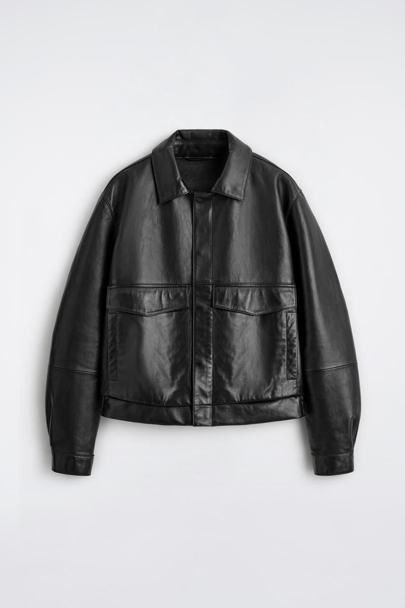Leather Blouson Jacket