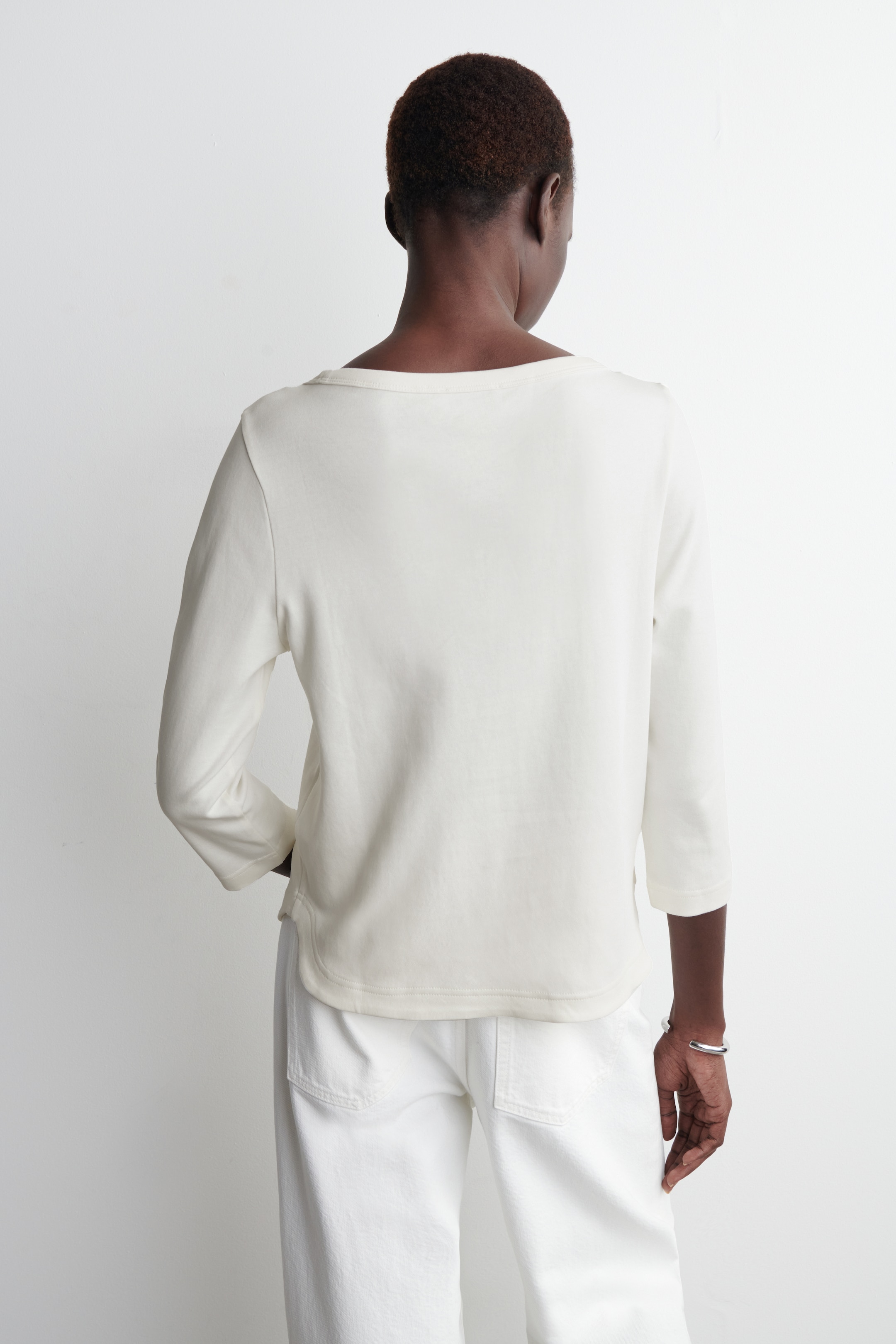 Grotere afbeelding bekijken: 3/4 MOUW KATOEN TOP - WIT - DAMES | H&M BE 4